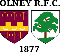 Olney R.F.C. logo with two shields and the year 1877