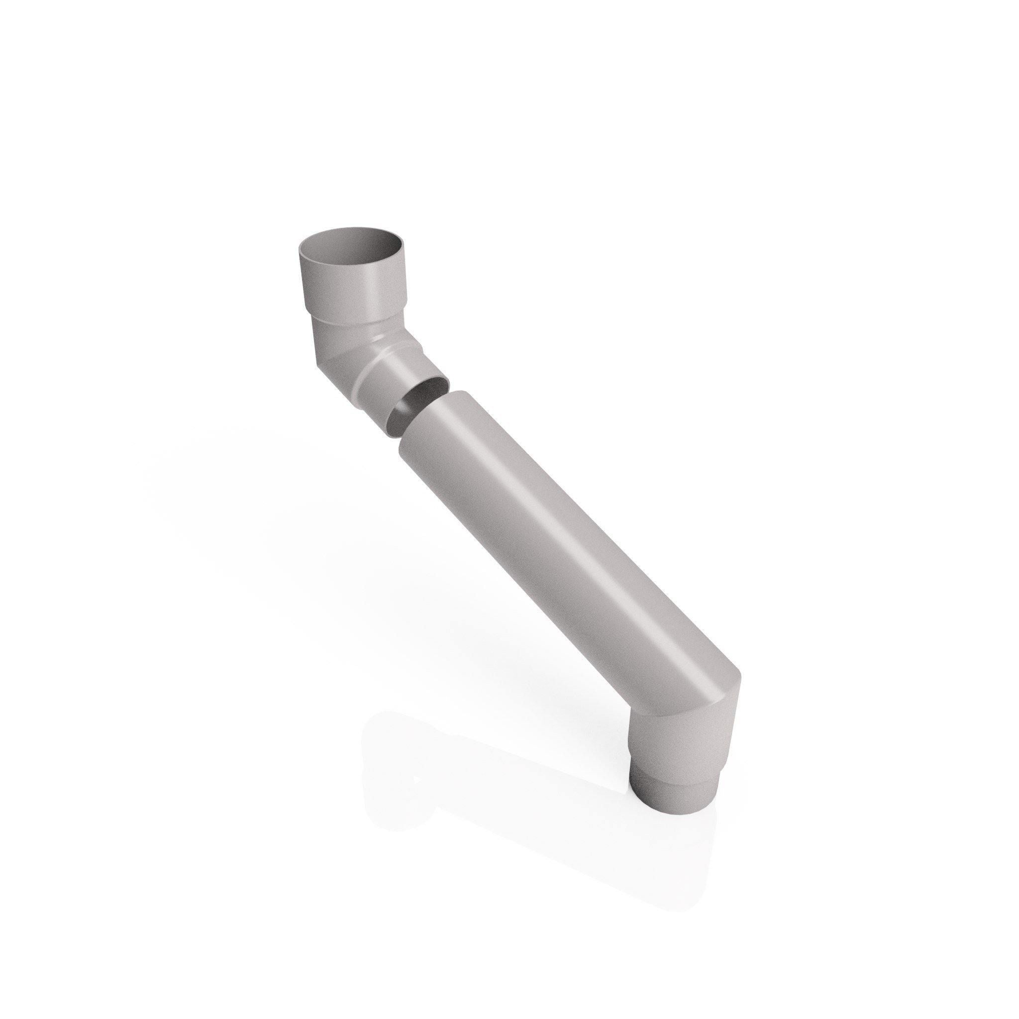 DF6352 - FLUSH JOINT ADJUSTABLE SWANNECK - 80-250mm PROJ - 63mm DIA - Alugutter