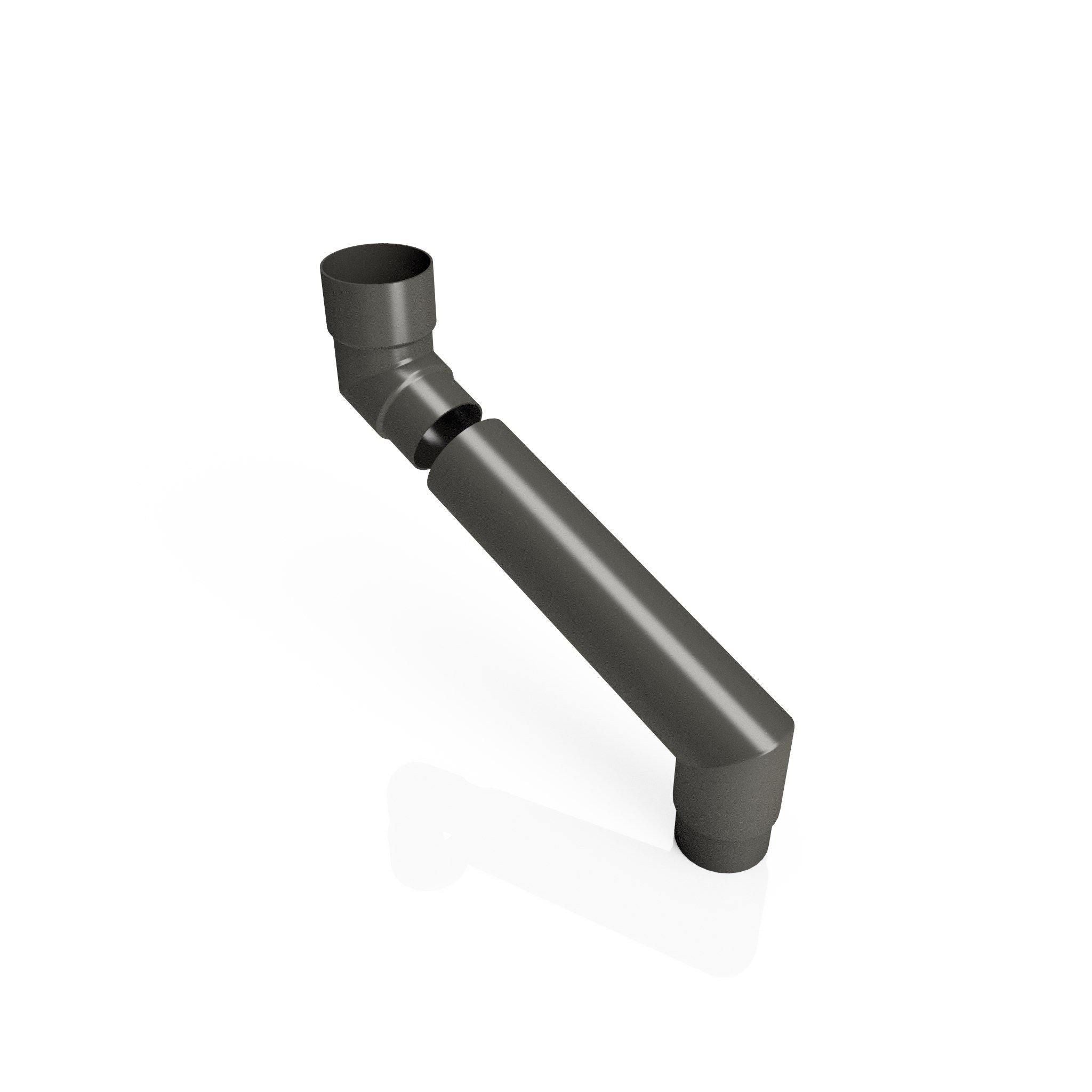 DF6352 - FLUSH JOINT ADJUSTABLE SWANNECK - 80-250mm PROJ - 63mm DIA - Alugutter