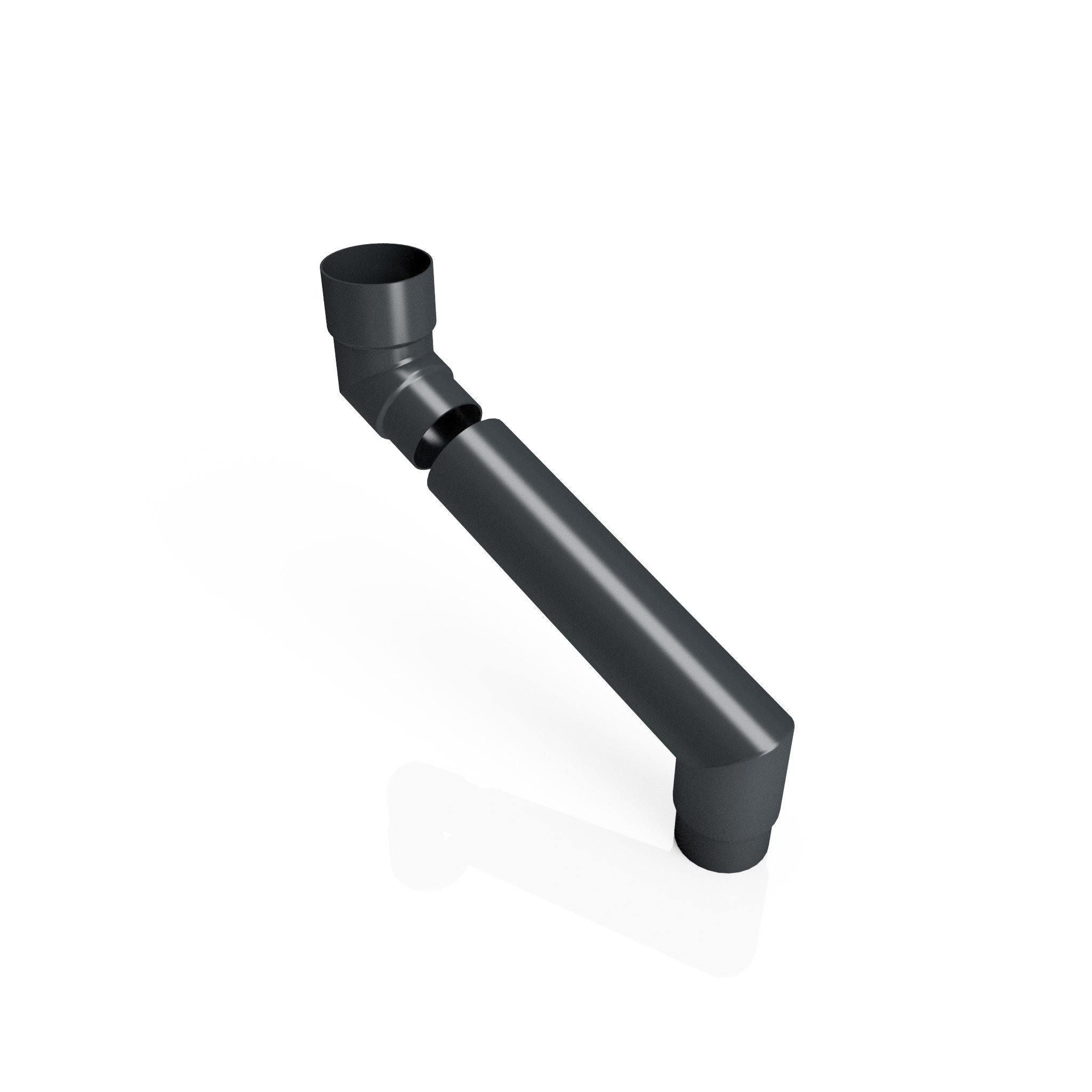 DF6352 - FLUSH JOINT ADJUSTABLE SWANNECK - 80-250mm PROJ - 63mm DIA - Alugutter