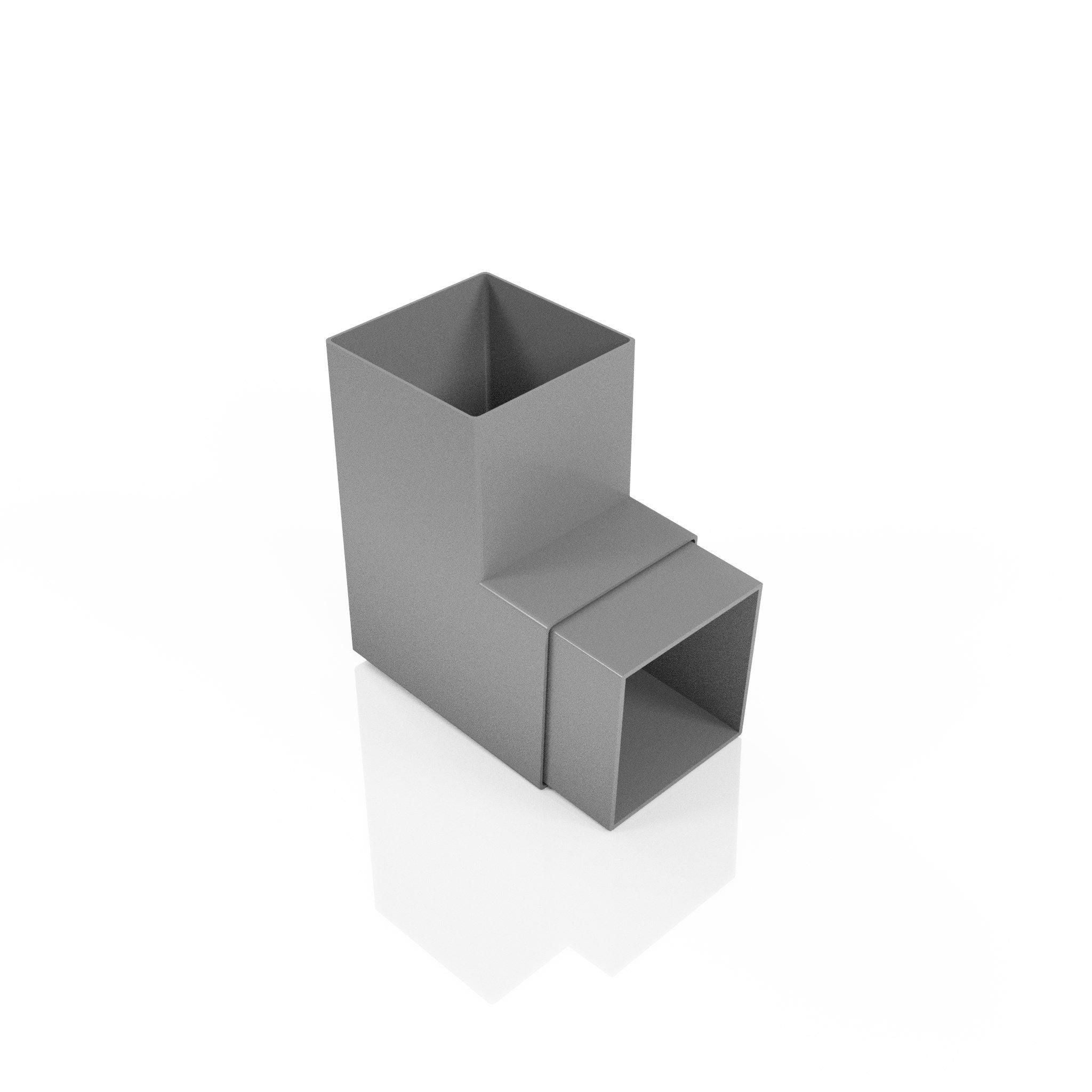 Flush Joint Aluminium Downpipe Bends 72x72mm