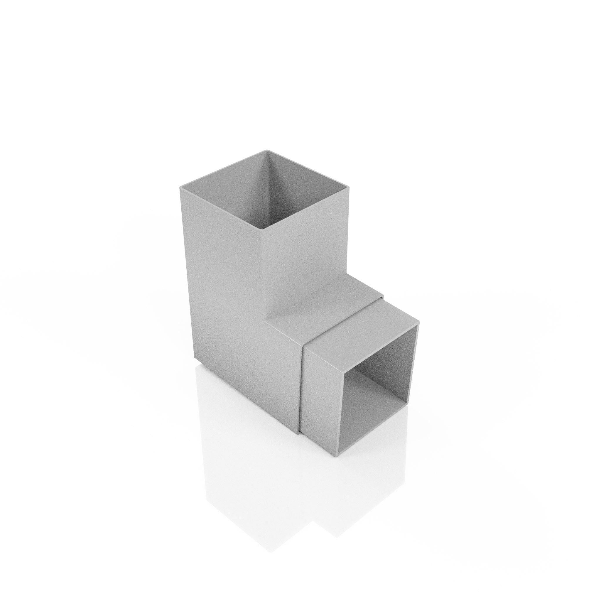 DF726 - FLUSH JOINT BEND - 92.5 DEG - 72x72mm - Alugutter