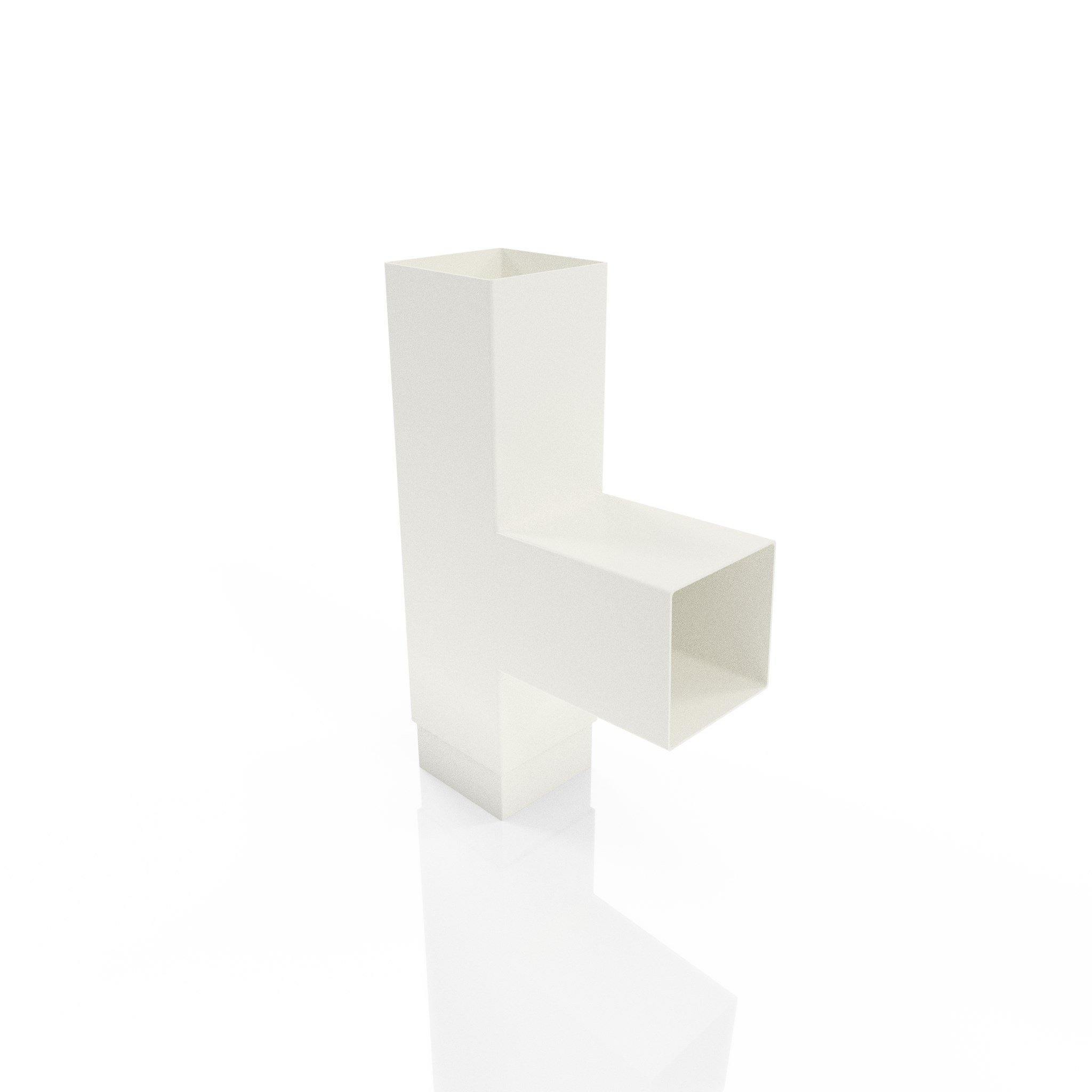 DF728 - FLUSH JOINT BRANCH - 92.5 DEG - 72x72mm - Alugutter