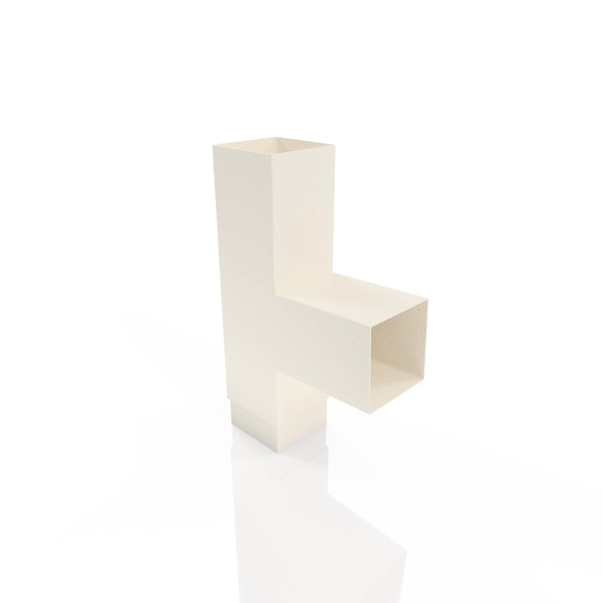 DF728 - FLUSH JOINT BRANCH - 92.5 DEG - 72x72mm - Alugutter