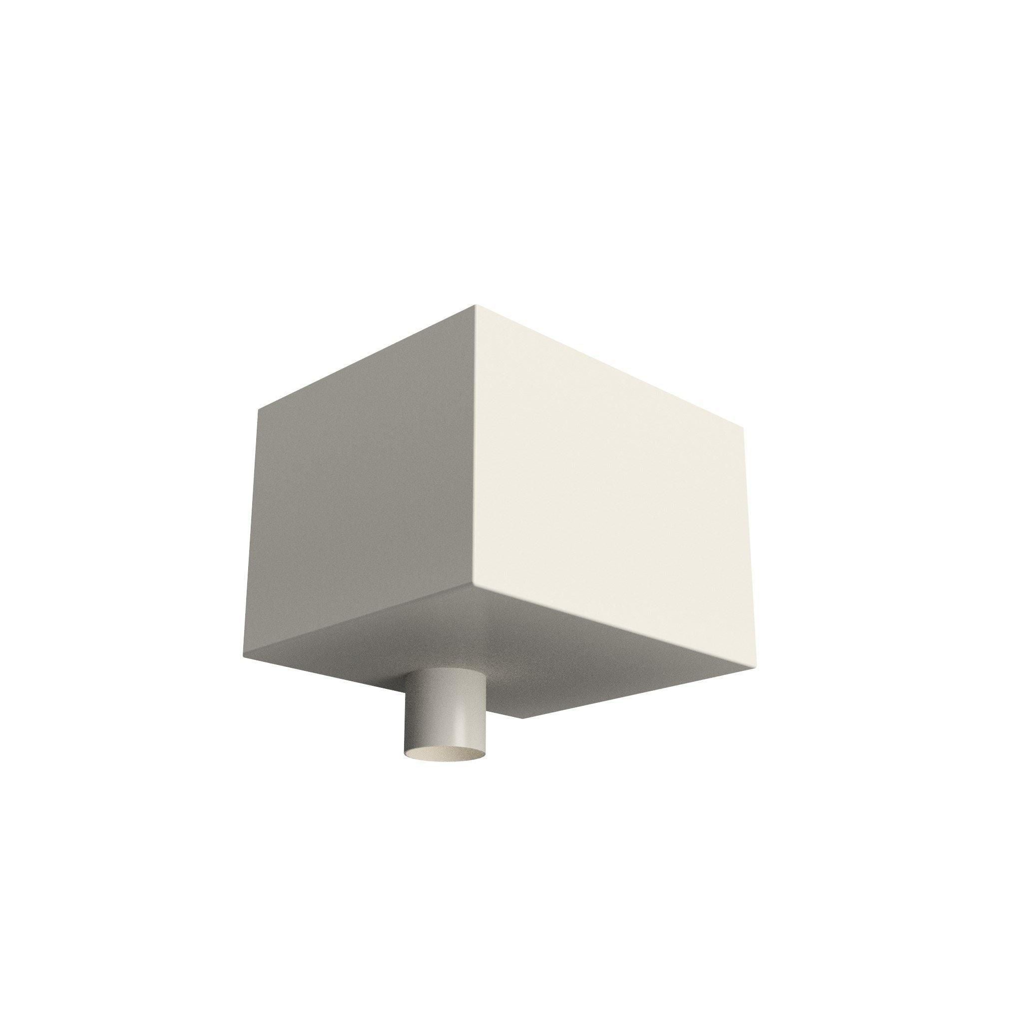 DF7612 - HOPPER HEAD 300mm(w) x 250mm(d) x 200mm(h) - 76mm DIA - Alugutter
