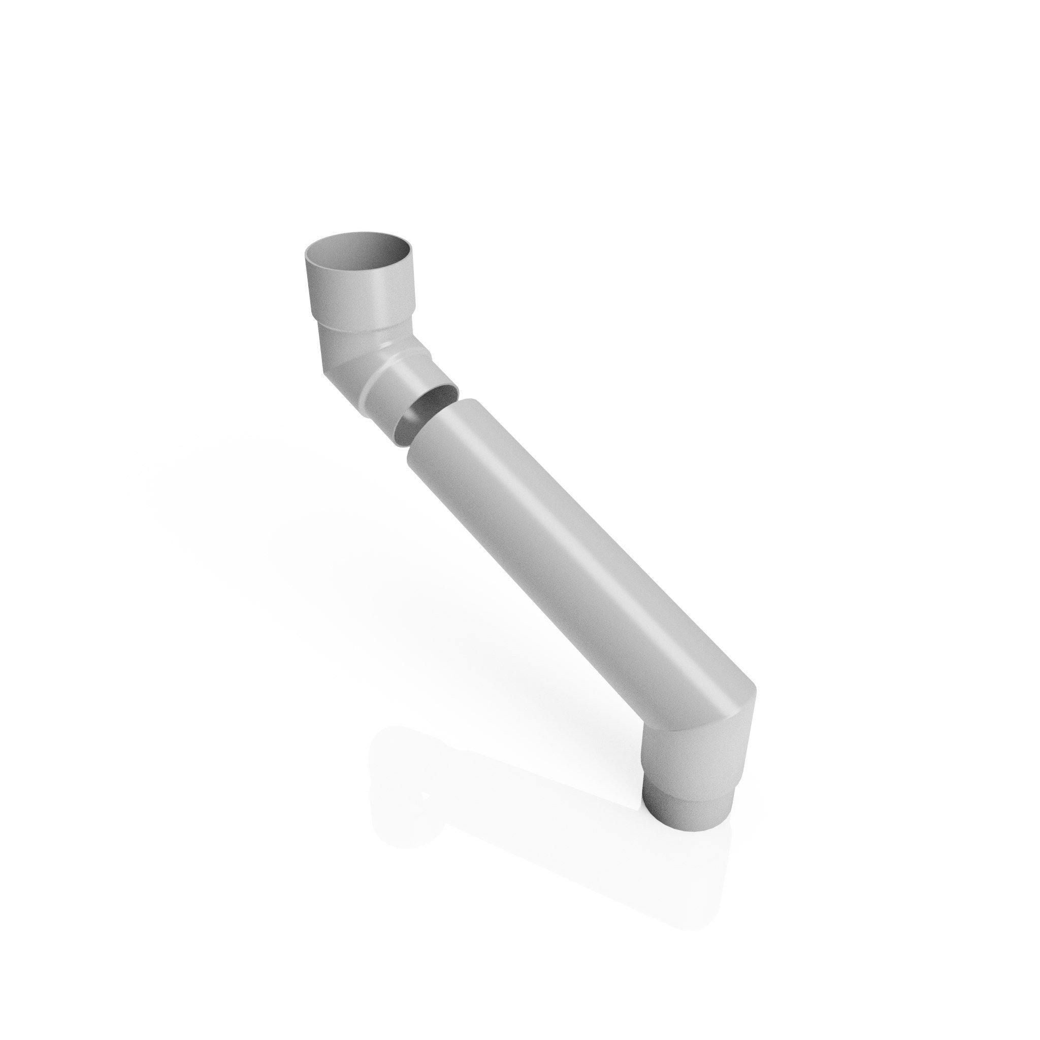 DF7652 - FLUSH JOINT ADJUSTABLE SWANNECK - 90-250mm PROJ - 76mm DIA - Alugutter