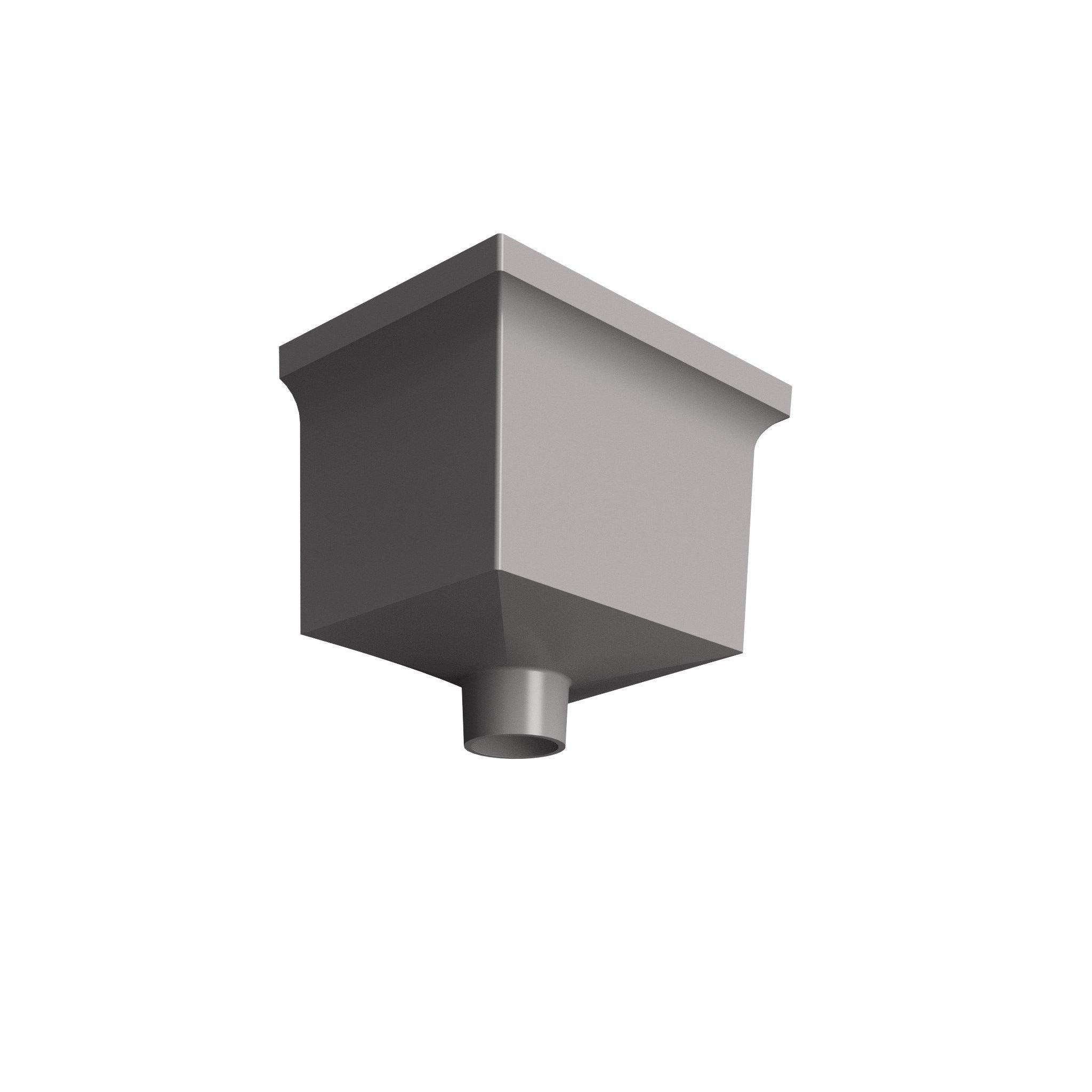 DT6312 - HOPPER HEAD 255mm(w) x 175mm(d) x 175mm(h) - 63mm DIA - Alugutter