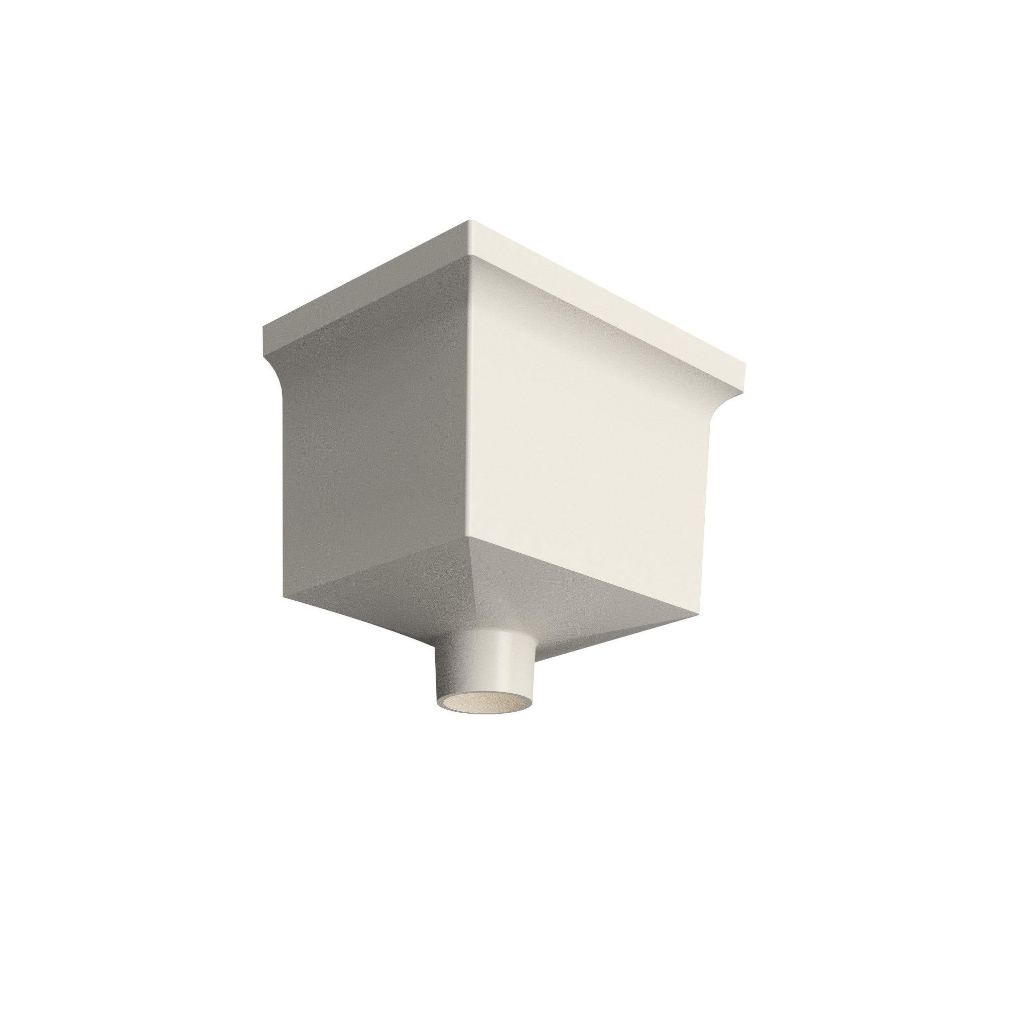 DT6312 - HOPPER HEAD 255mm(w) x 175mm(d) x 175mm(h) - 63mm DIA - Alugutter