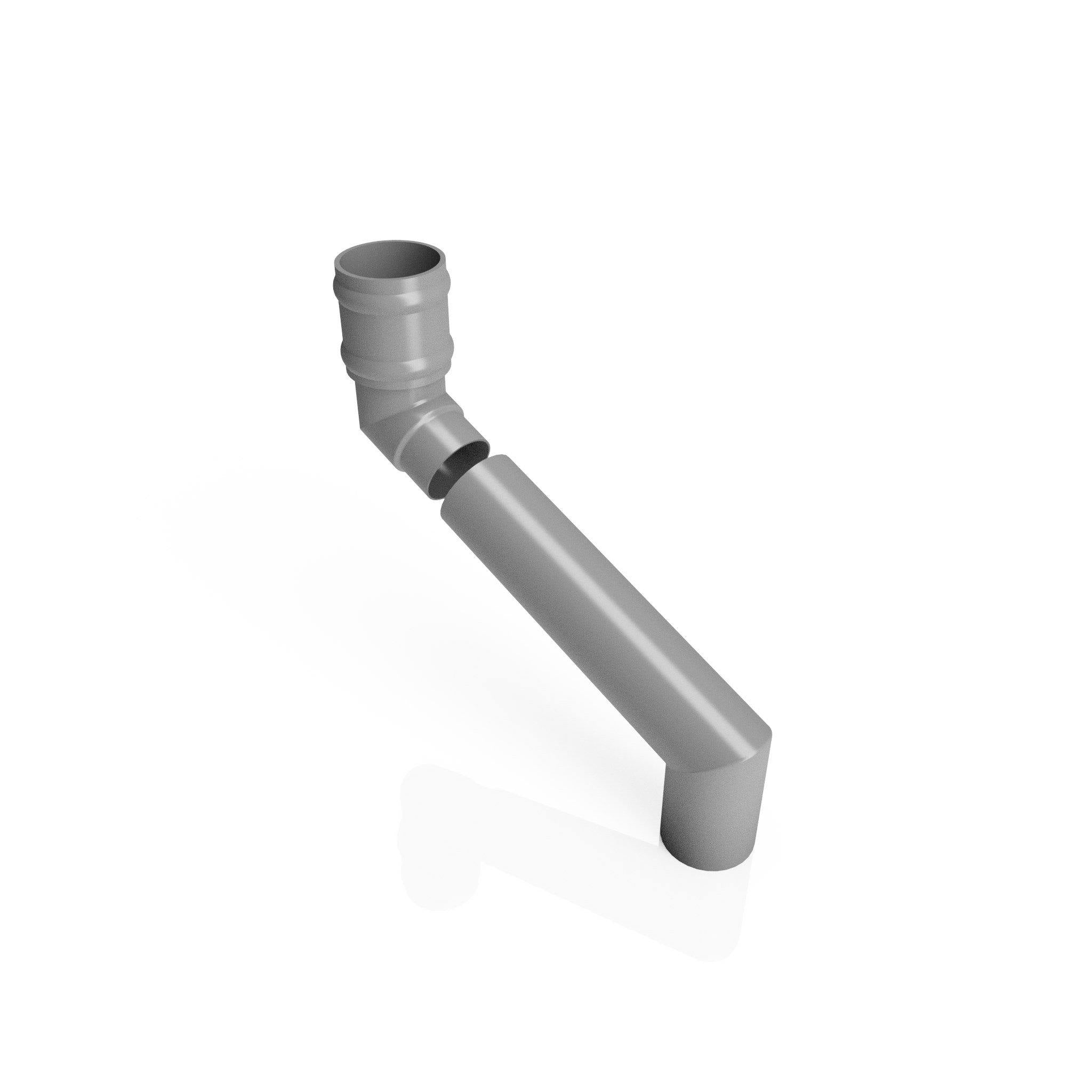 DT6352 - TRADITIONAL ADJUSTABLE SWANNECK - 80-250mm PROJ - 63mm DIA - Alugutter