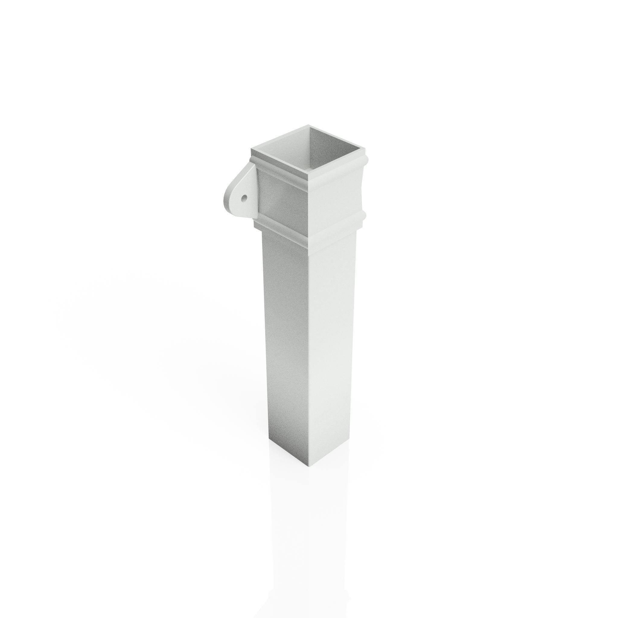 DT721 - TRADITIONAL DOWNPIPE LENGTH - (Eared Socket) 72x72mm x 3m - Alugutter