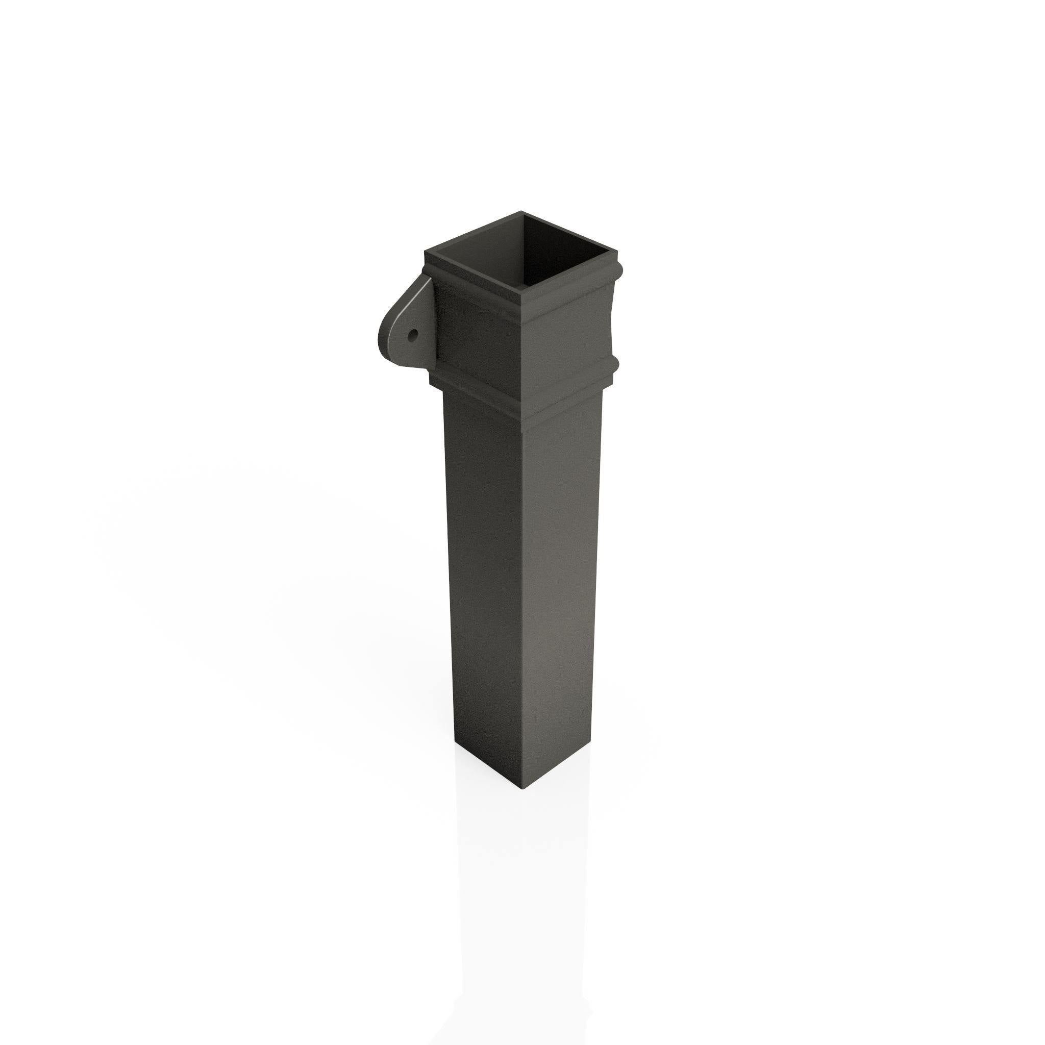 DT721 - TRADITIONAL DOWNPIPE LENGTH - (Eared Socket) 72x72mm x 3m - Alugutter