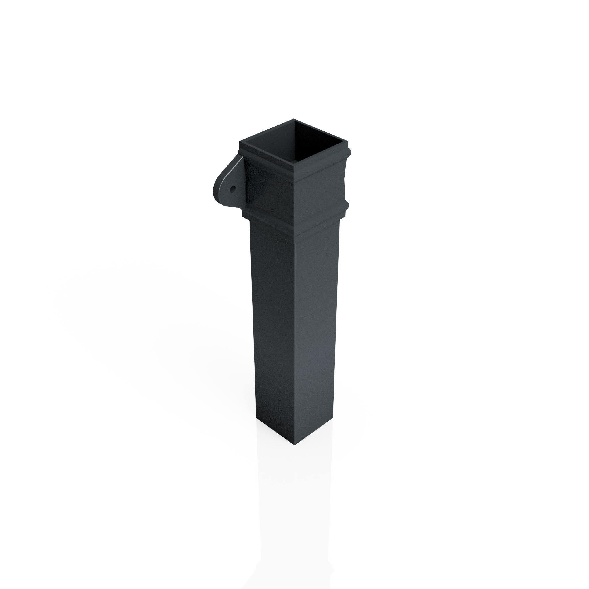 DT721 - TRADITIONAL DOWNPIPE LENGTH - (Eared Socket) 72x72mm x 3m - Alugutter
