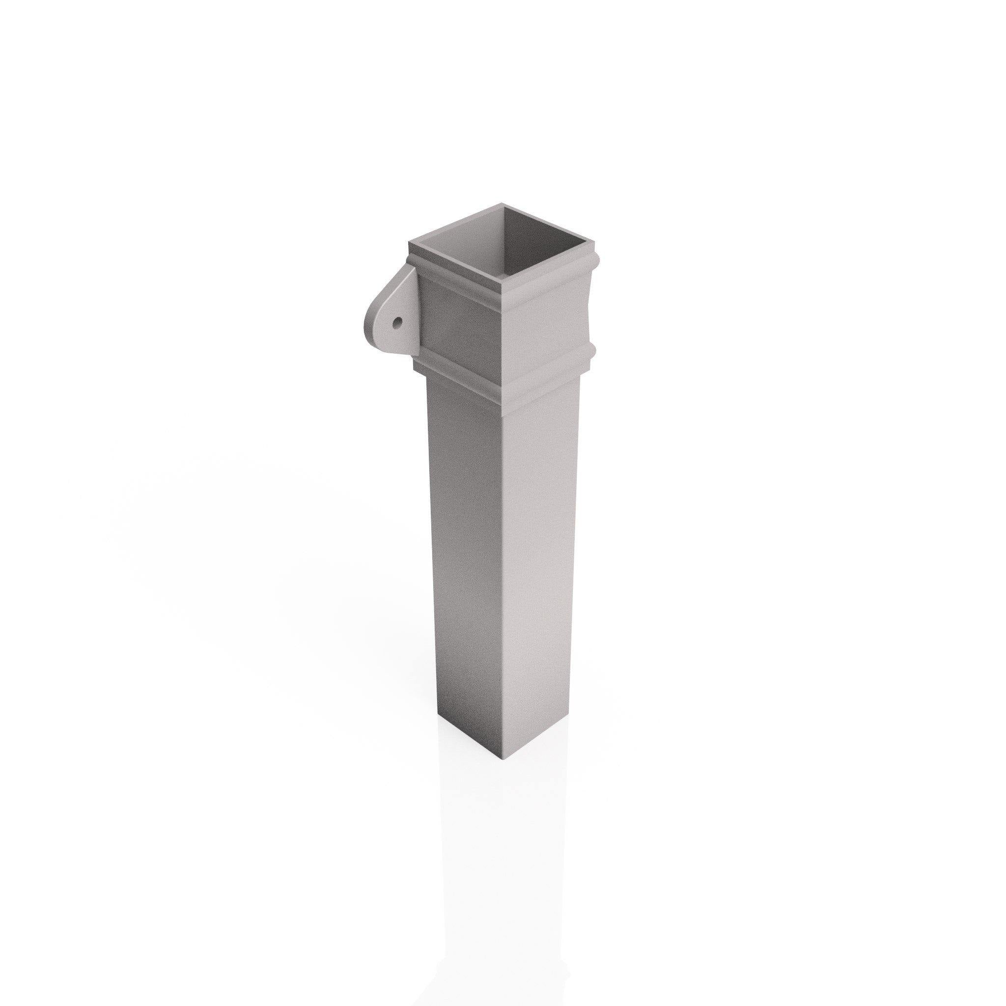 DT721 - TRADITIONAL DOWNPIPE LENGTH - (Eared Socket) 72x72mm x 3m - Alugutter