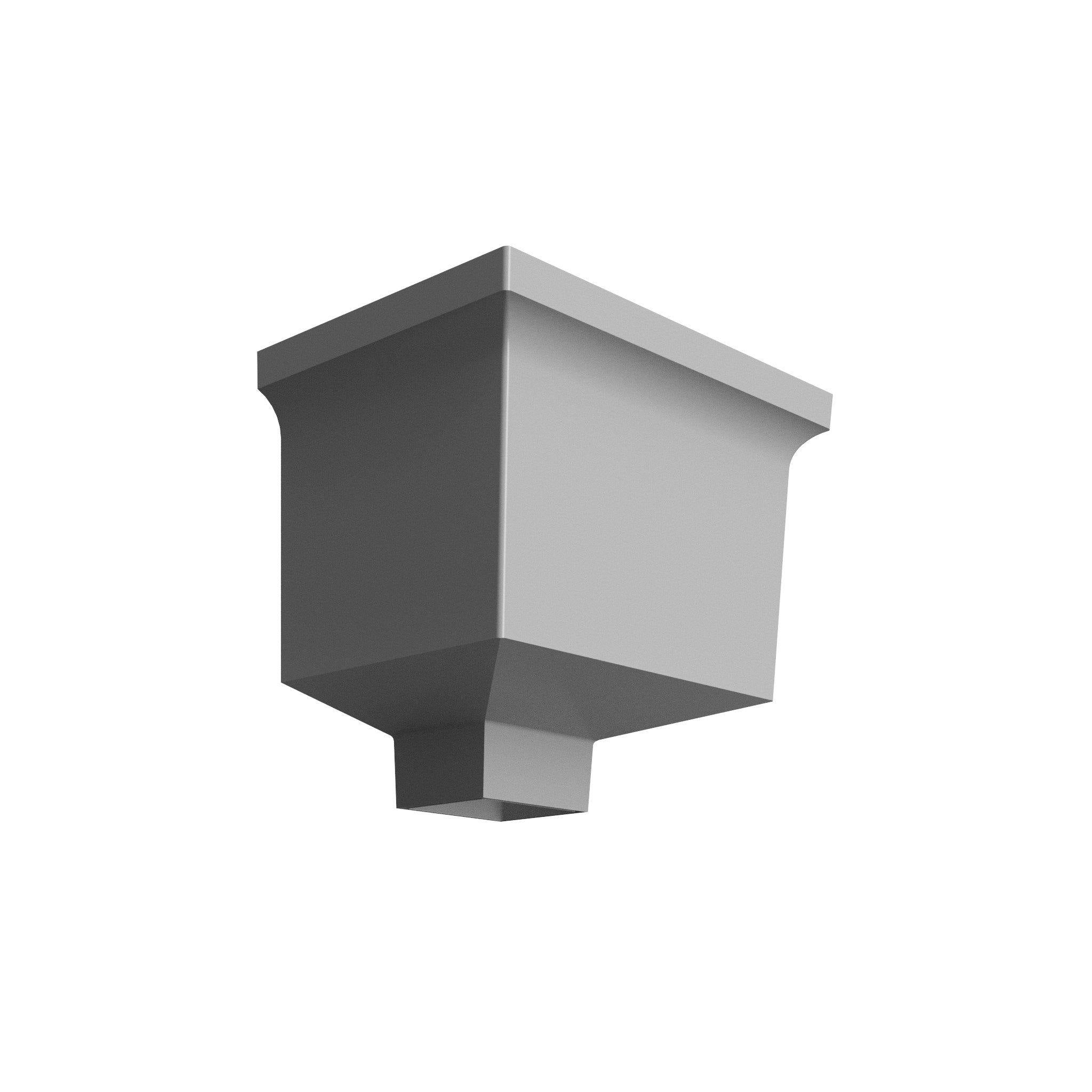 DT7212 - HOPPER HEAD 255mm(w) x 175mm(d) x 175mm(h) - 72x72mm - Alugutter
