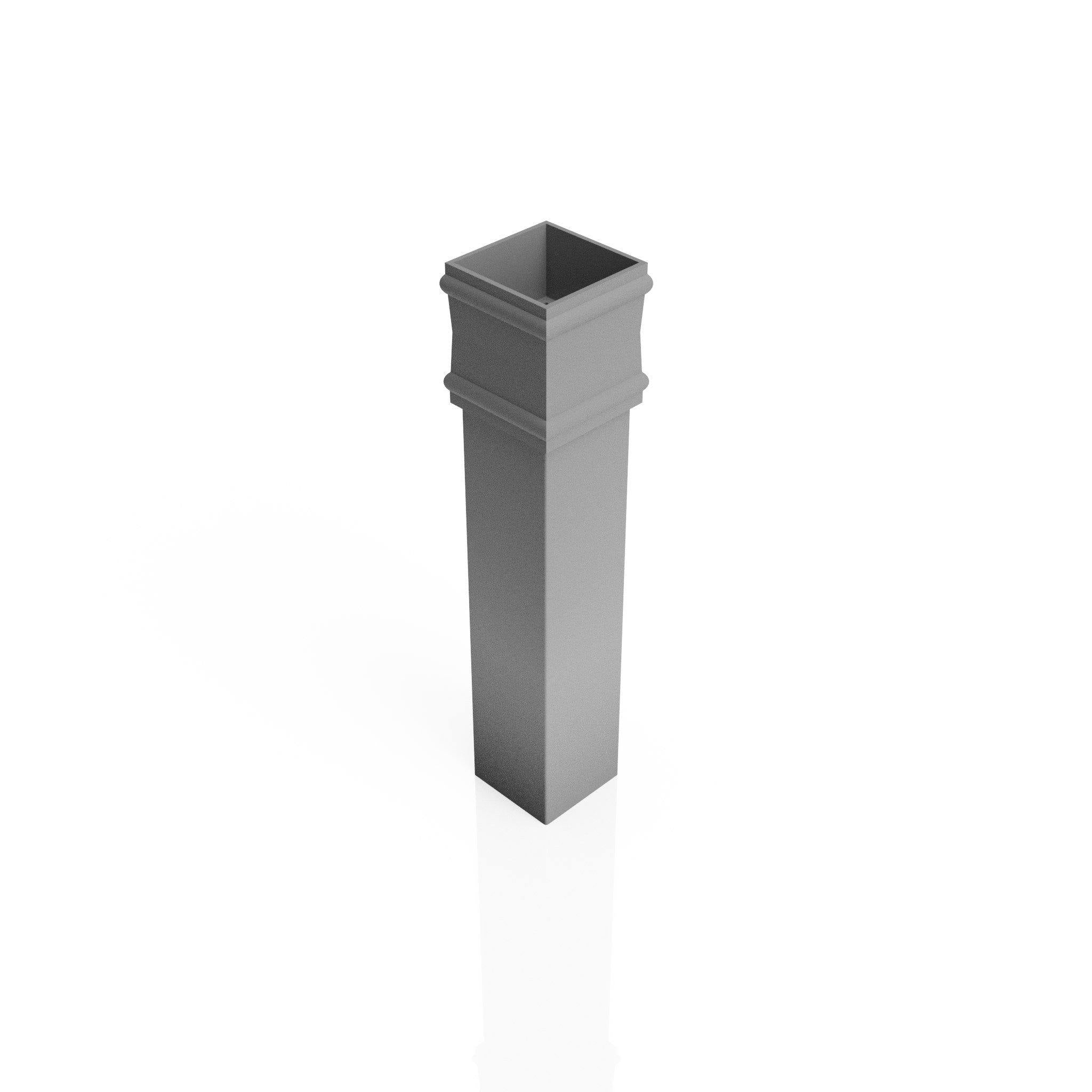 DT721NE - TRADITIONAL DOWNPIPE LENGTH - (Non Eared Socket) 72x72mm x 3m - Alugutter