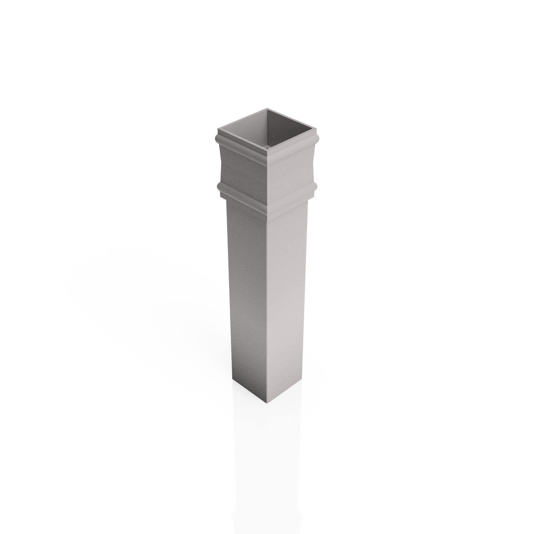 DT721NE - TRADITIONAL DOWNPIPE LENGTH - (Non Eared Socket) 72x72mm x 3m - Alugutter