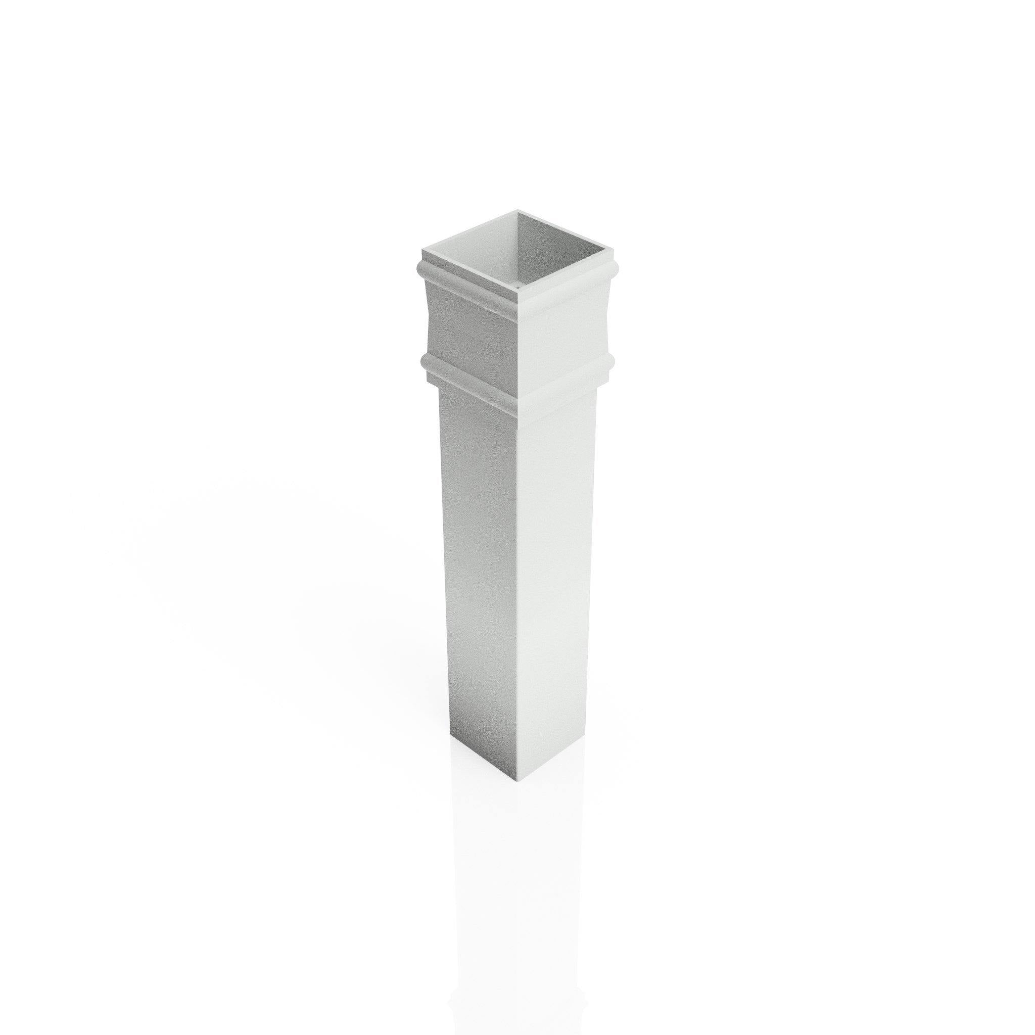 DT721NE - TRADITIONAL DOWNPIPE LENGTH - (Non Eared Socket) 72x72mm x 3m - Alugutter