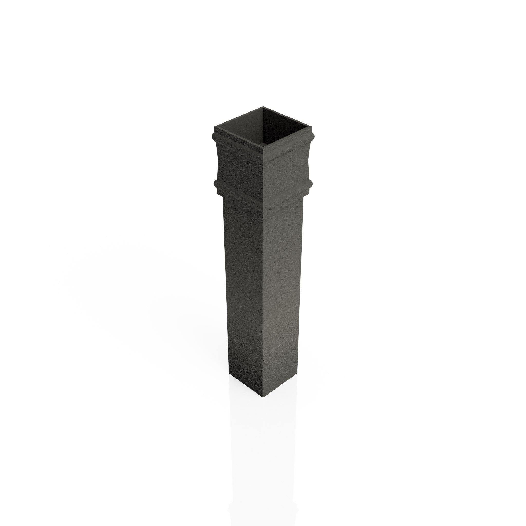 DT721NE - TRADITIONAL DOWNPIPE LENGTH - (Non Eared Socket) 72x72mm x 3m - Alugutter