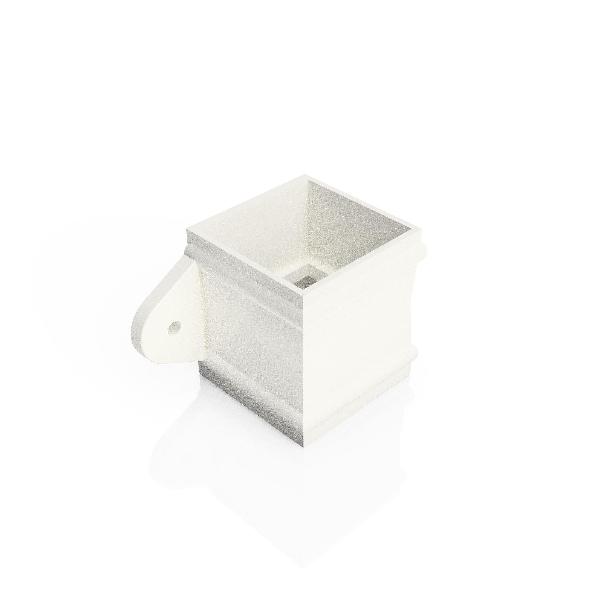 DT724 - TRADITIONAL SPARE SOCKET (Eared) - 72x72mm - Alugutter