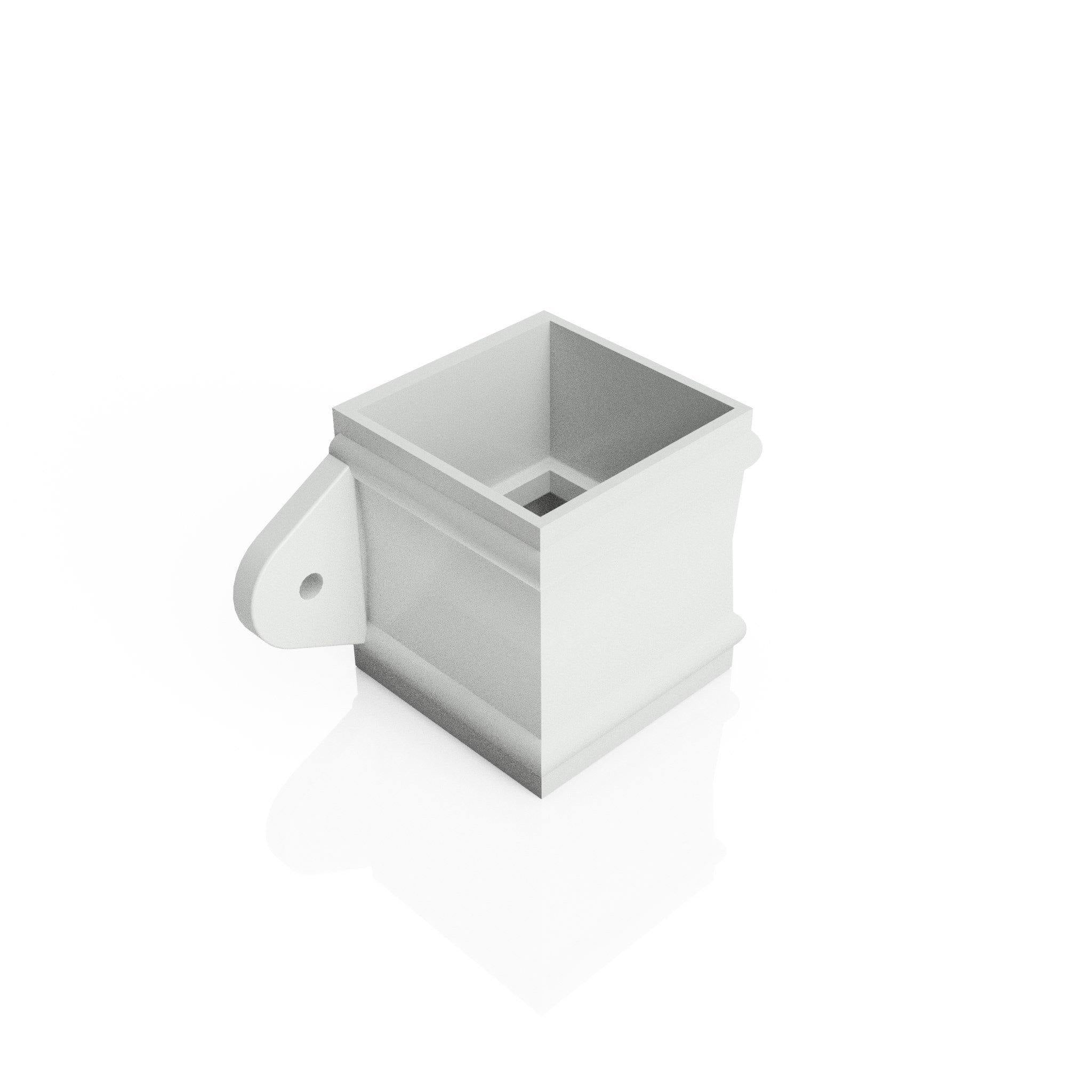 DT724 - TRADITIONAL SPARE SOCKET (Eared) - 72x72mm - Alugutter