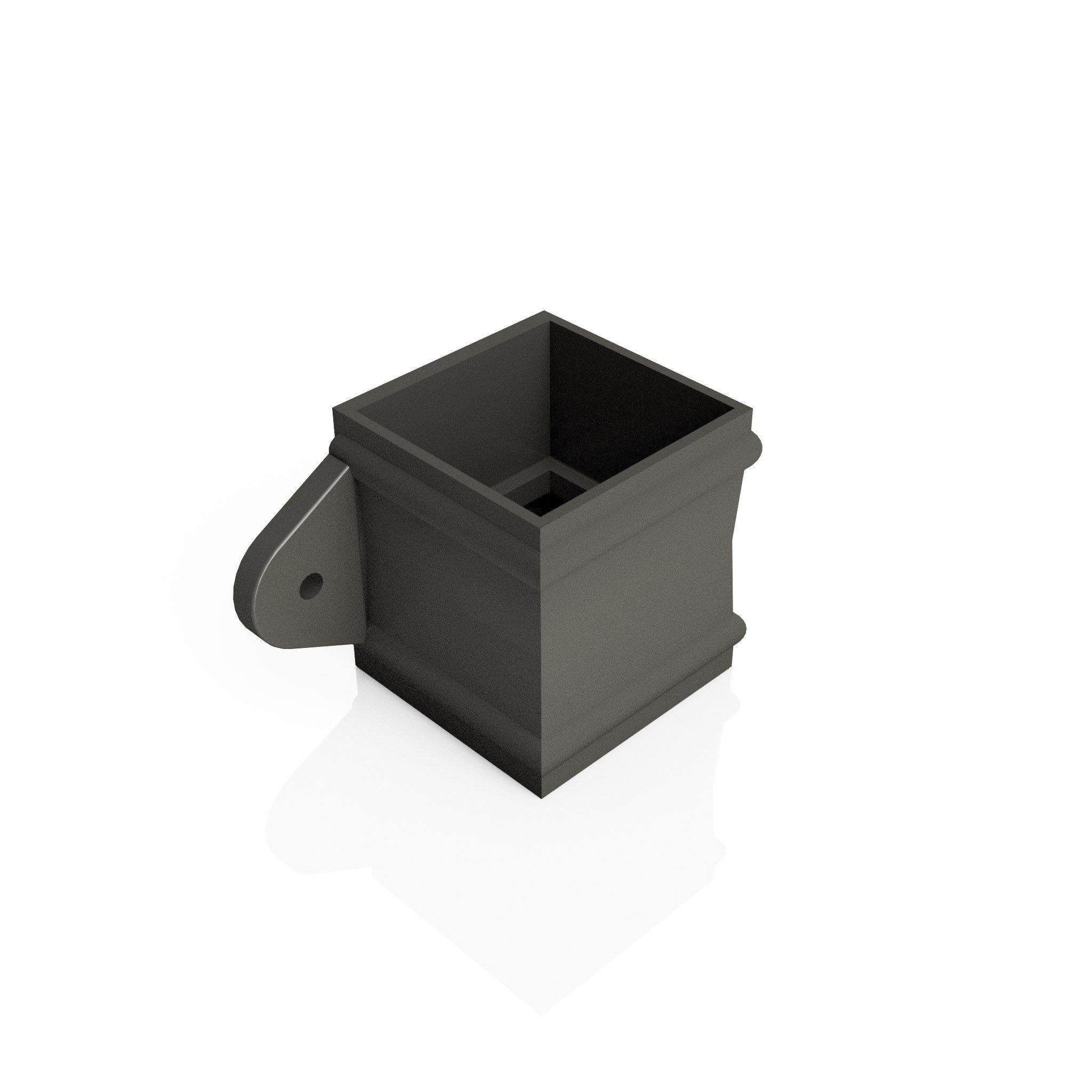 DT724 - TRADITIONAL SPARE SOCKET (Eared) - 72x72mm - Alugutter