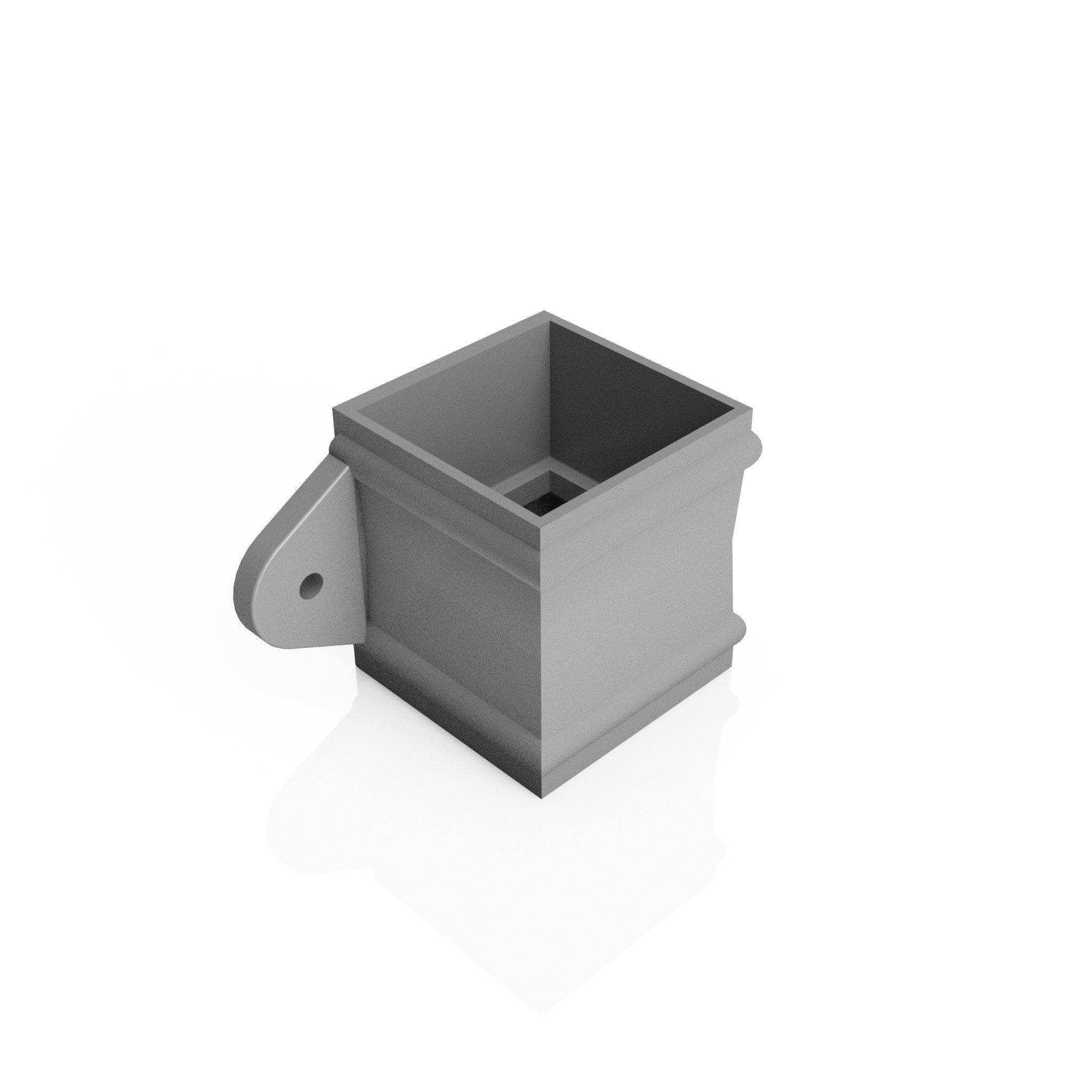DT724 - TRADITIONAL SPARE SOCKET (Eared) - 72x72mm - Alugutter