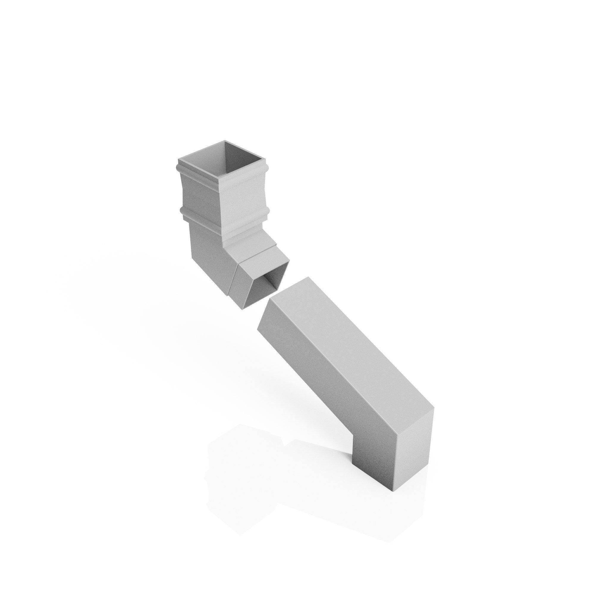 DT7252 - TRADITIONAL ADJUSTABLE SWANNECK - 100-250mm PROJ - 72x72mm - Alugutter