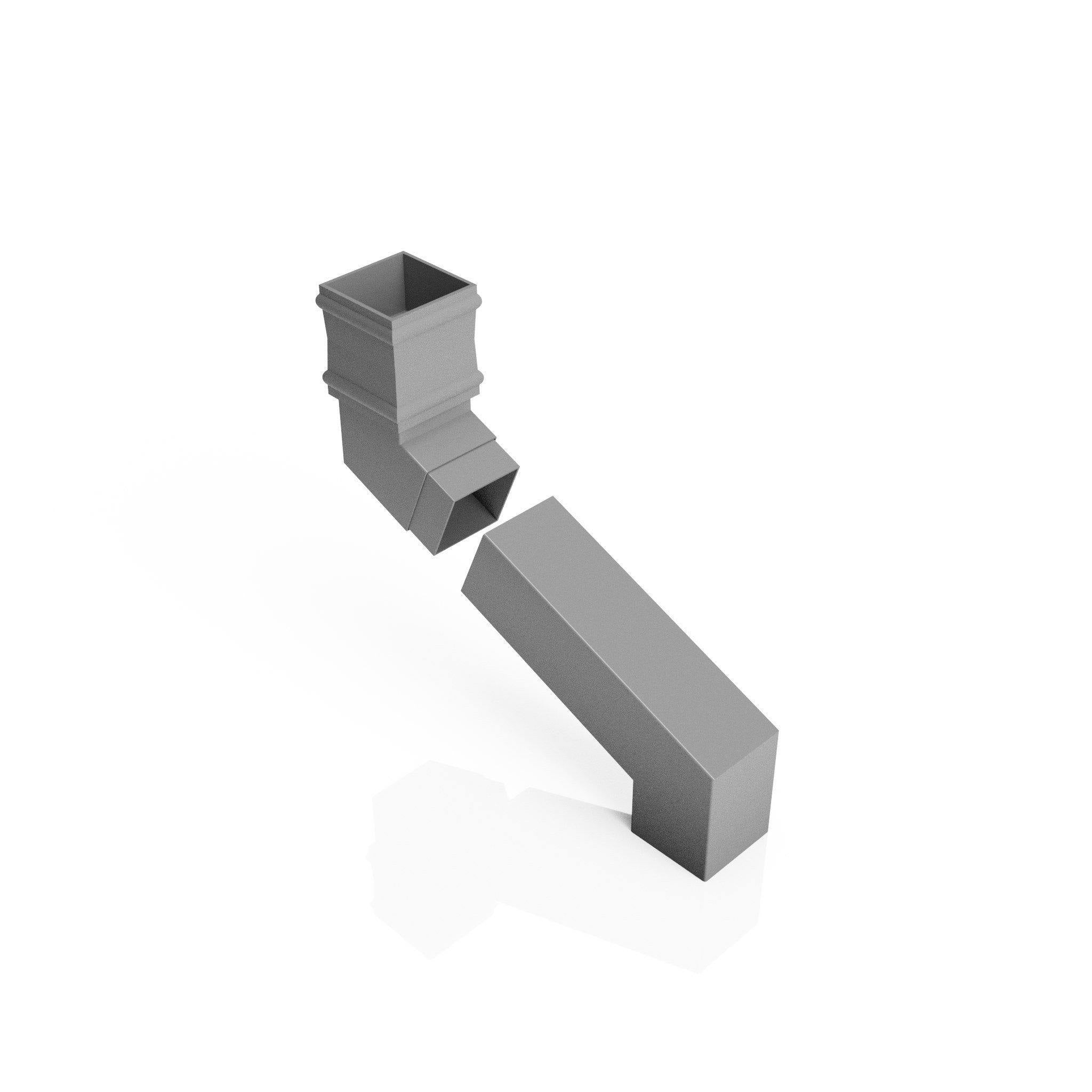 DT7252 - TRADITIONAL ADJUSTABLE SWANNECK - 100-250mm PROJ - 72x72mm - Alugutter