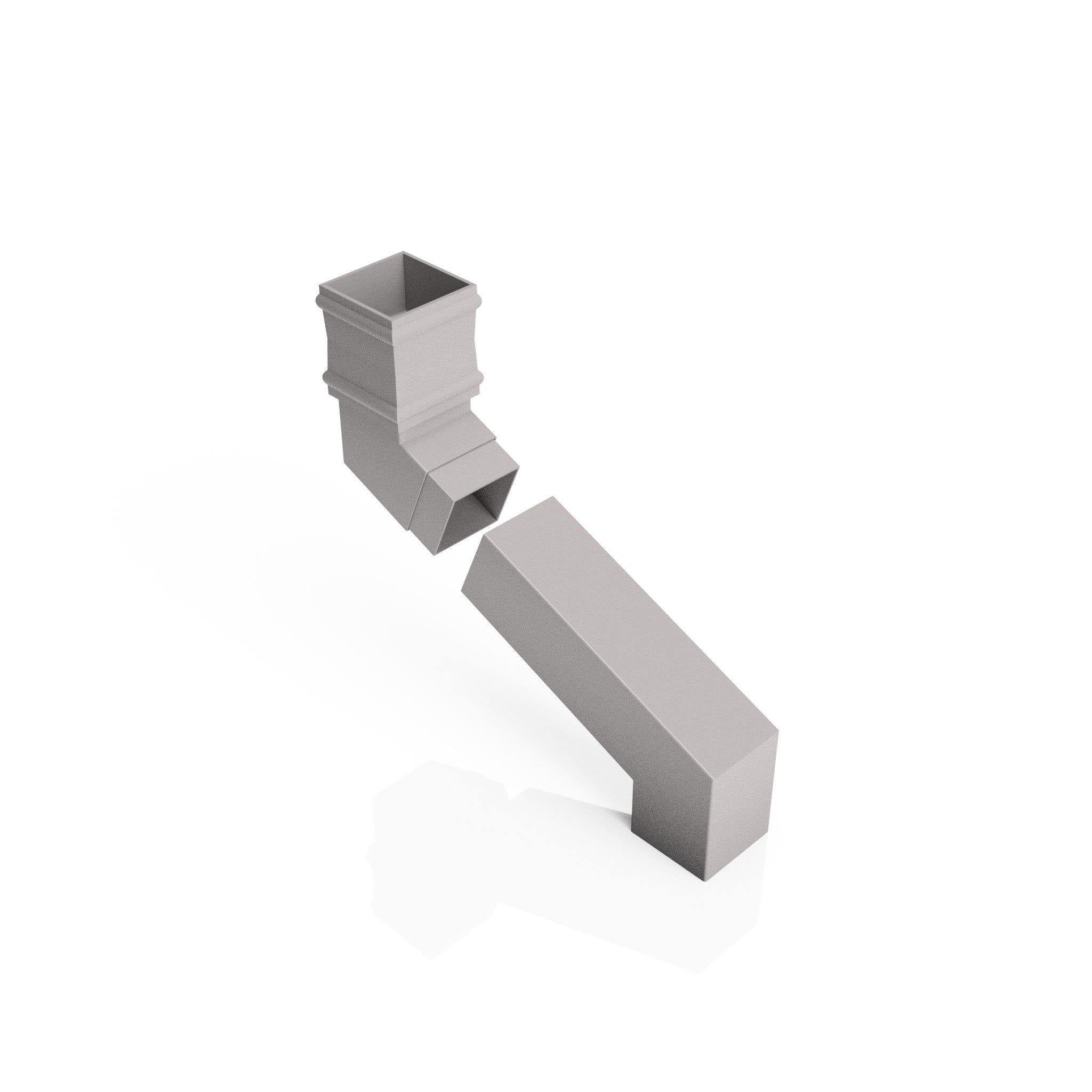 DT7252 - TRADITIONAL ADJUSTABLE SWANNECK - 100-250mm PROJ - 72x72mm - Alugutter