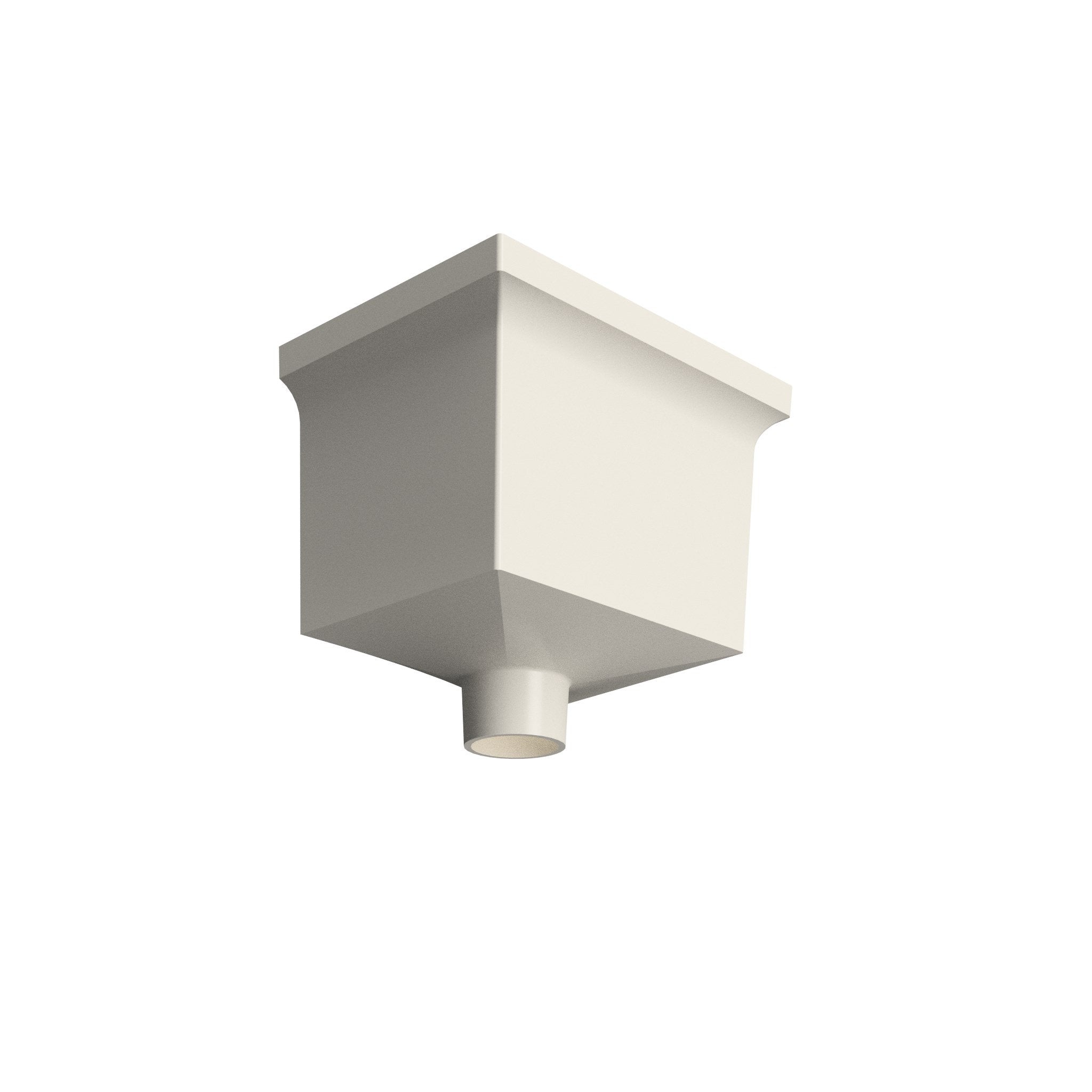 DT7612 - HOPPER HEAD 255mm(w) x 175mm(d) x 175mm(h) - 76mm DIA - Alugutter