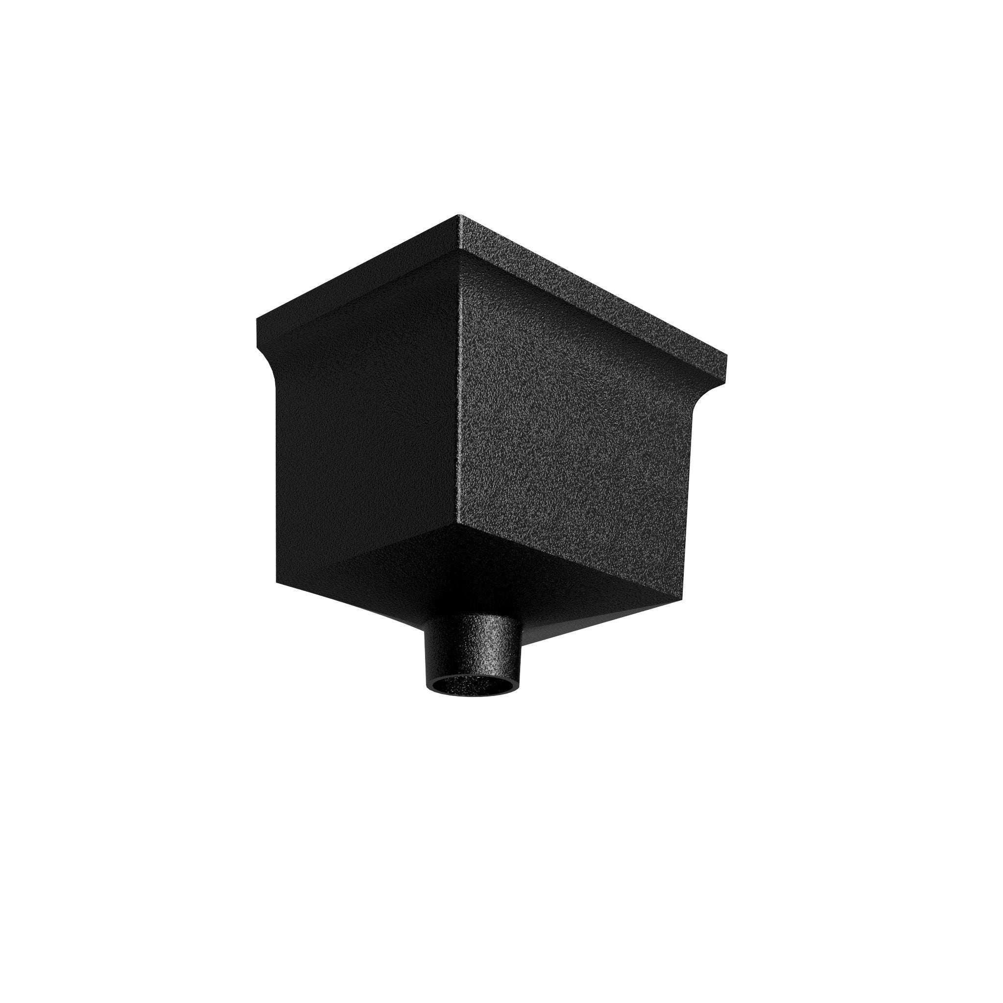 DT7612 - HOPPER HEAD 255mm(w) x 175mm(d) x 175mm(h) - 76mm DIA - Alugutter