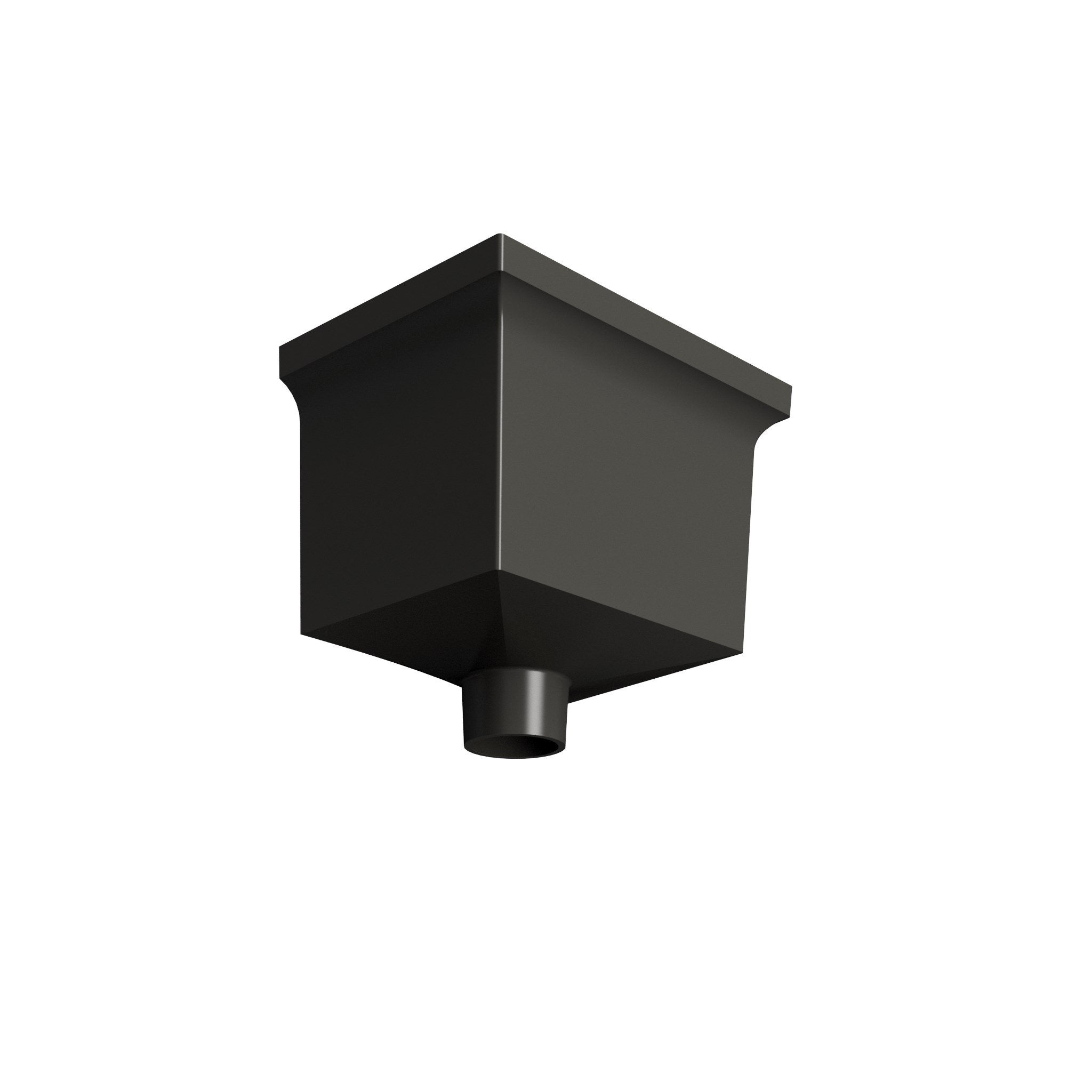 DT7612 - HOPPER HEAD 255mm(w) x 175mm(d) x 175mm(h) - 76mm DIA - Alugutter