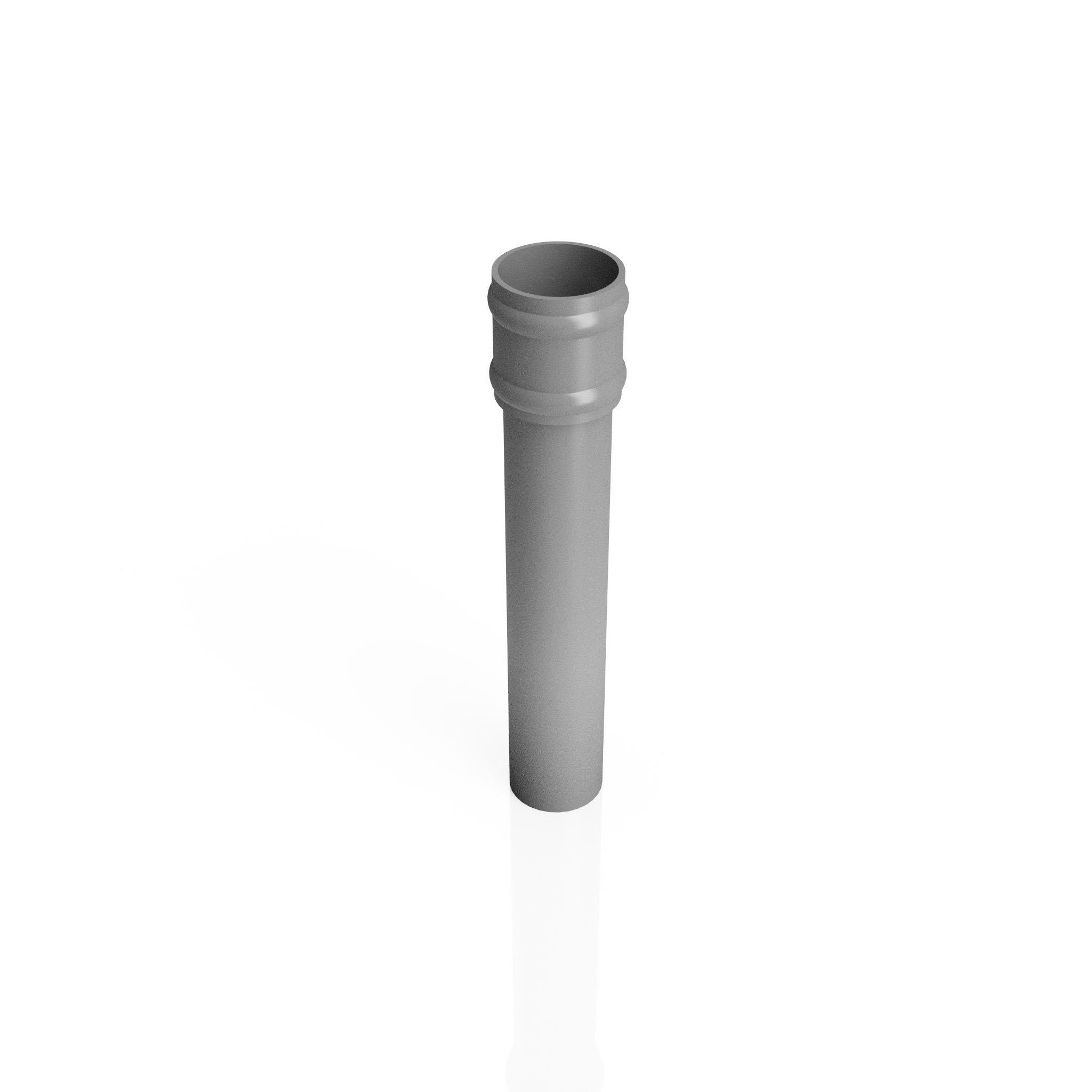 DT761NE - TRADITIONAL ALUMINIUM DOWNPIPE LENGTH - (Non Eared Socket) 76mm DIA x 3m - Alugutter