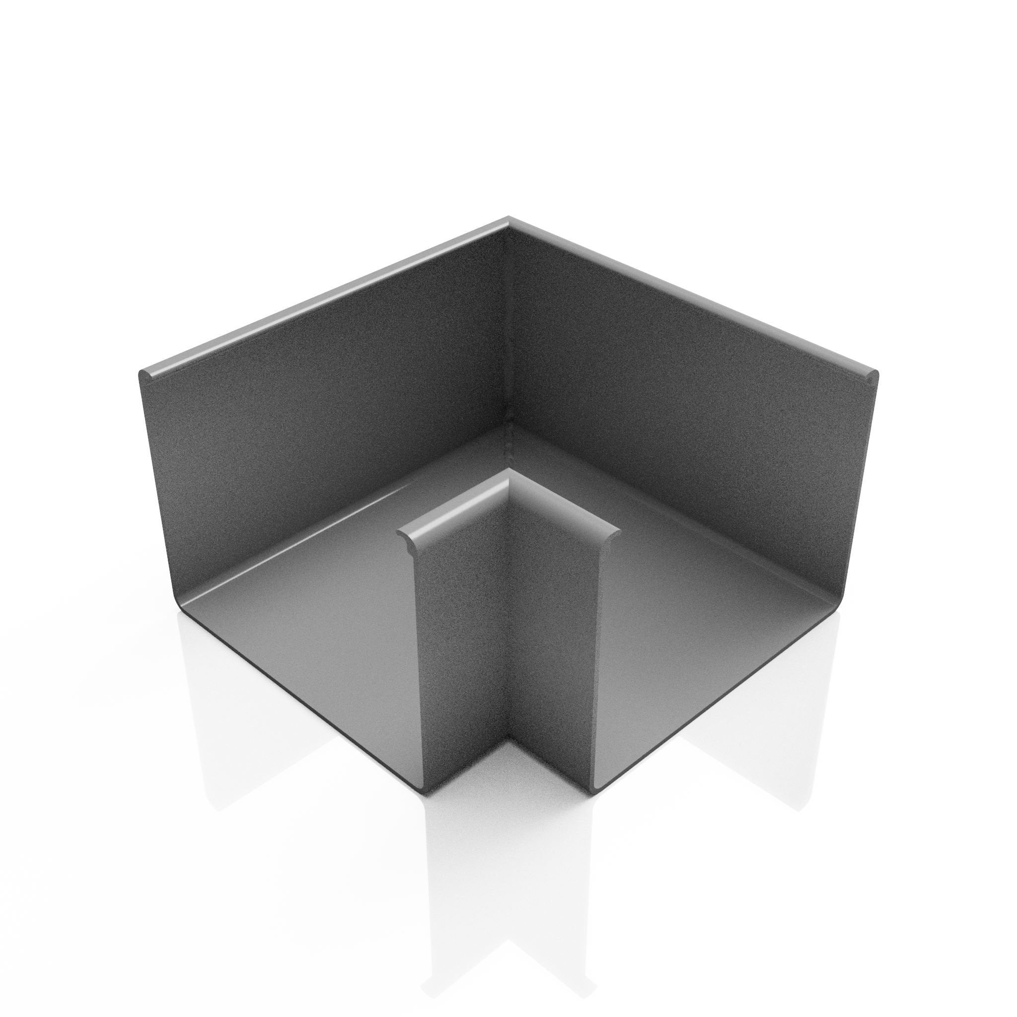GB6 - BOX ALUMINIUM GUTTER ANGLE 90 DEG - 135 x 100mm - Alugutter