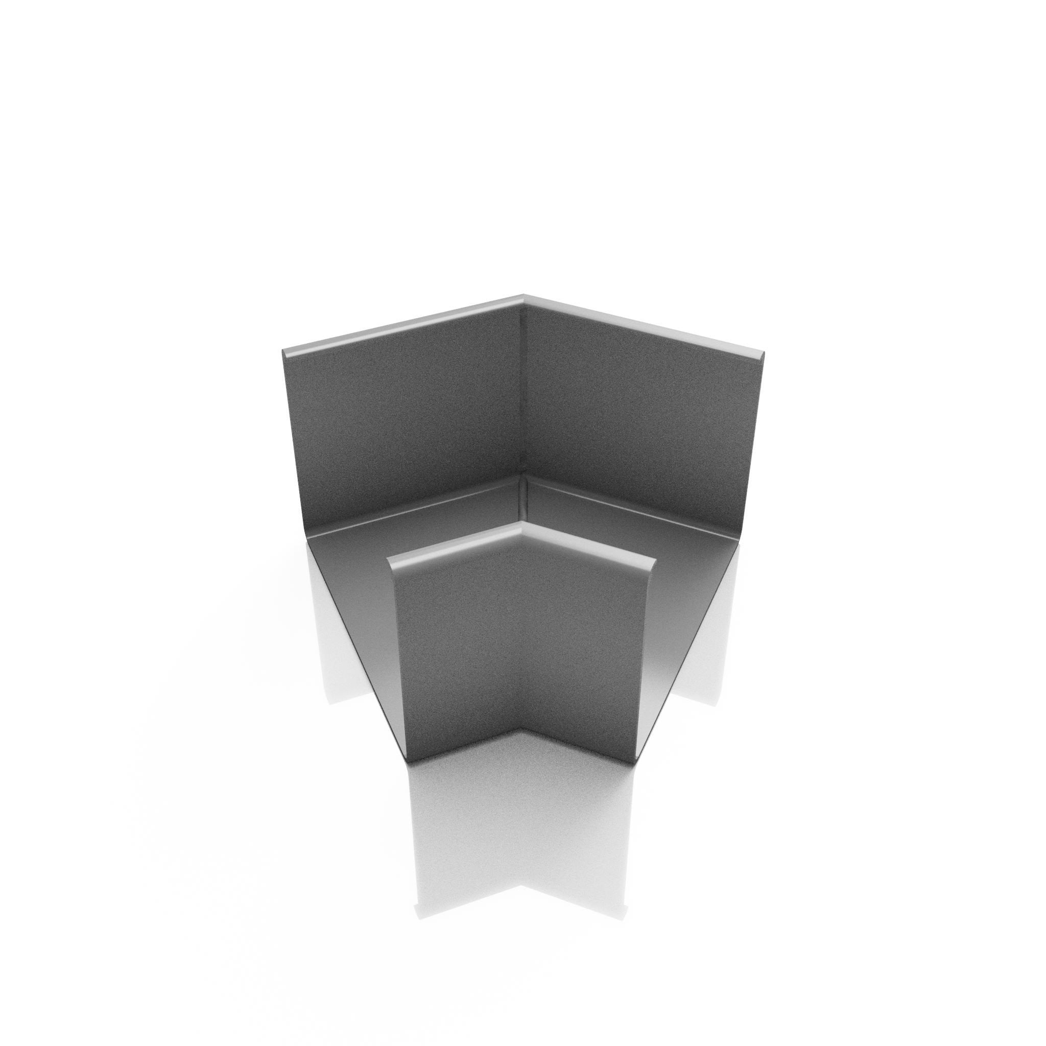 GB7 - BOX ALUMINIUM GUTTER ANGLE 135 DEG - 135 x 100mm - Alugutter