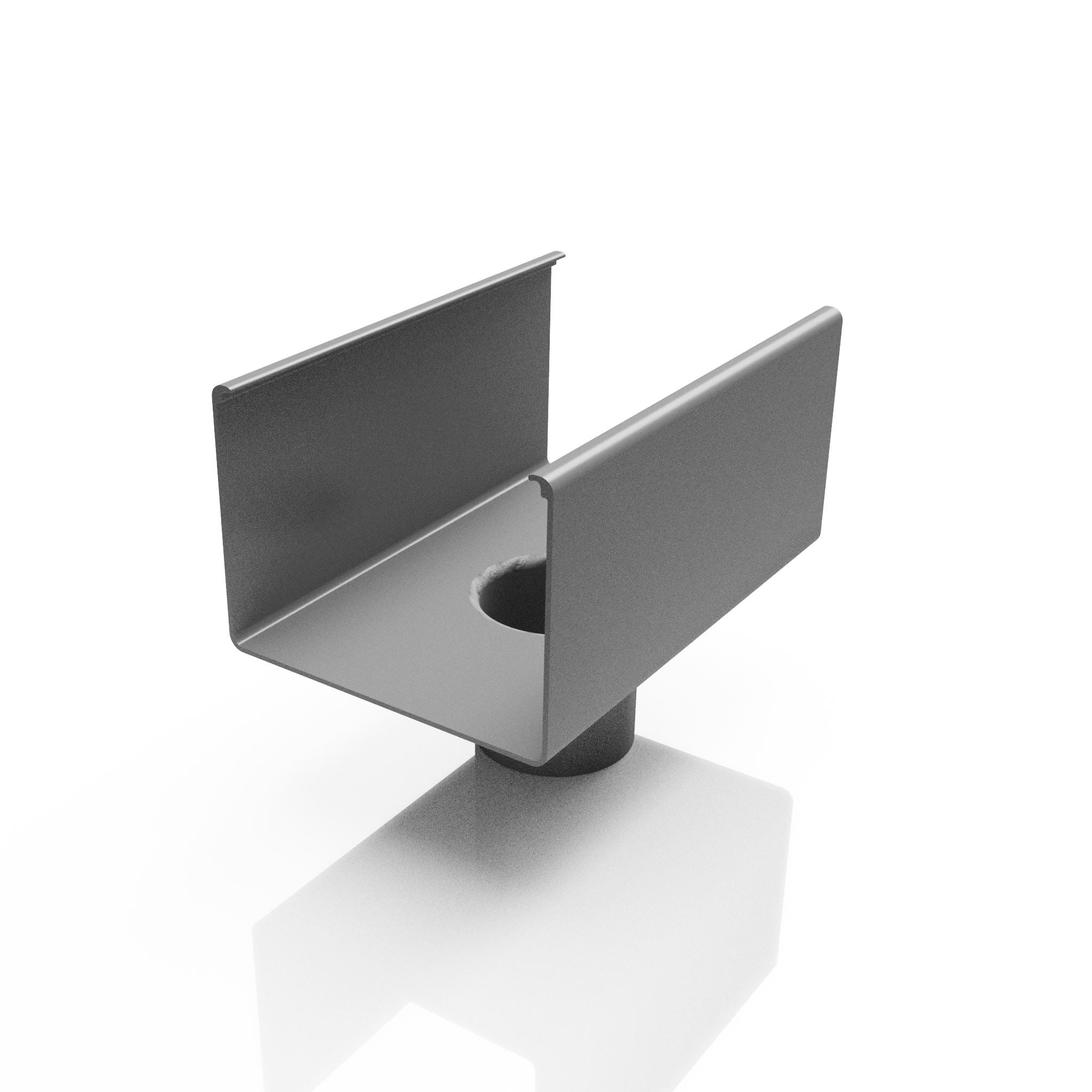 GB8 - BOX ALUMINIUM GUTTER OUTLET 63MM DIA - 135 x 100mm - Alugutter