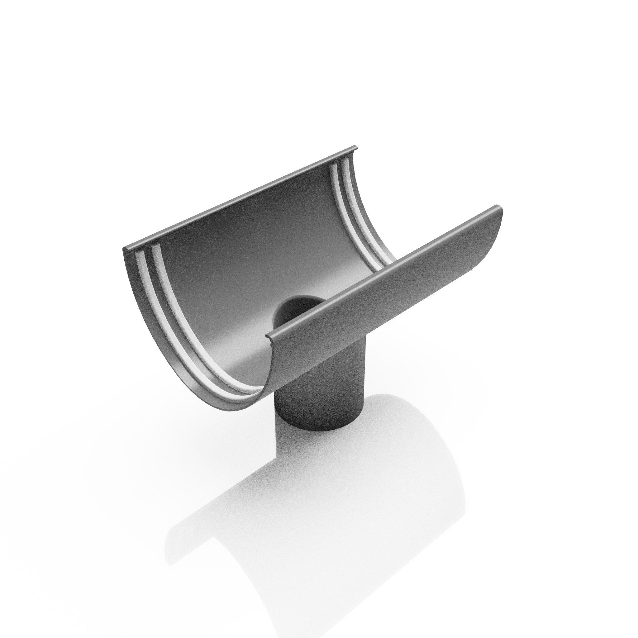 GD8 - DEEPFLOW GUTTER OUTLET 63mm DIA - 130mm - Alugutter