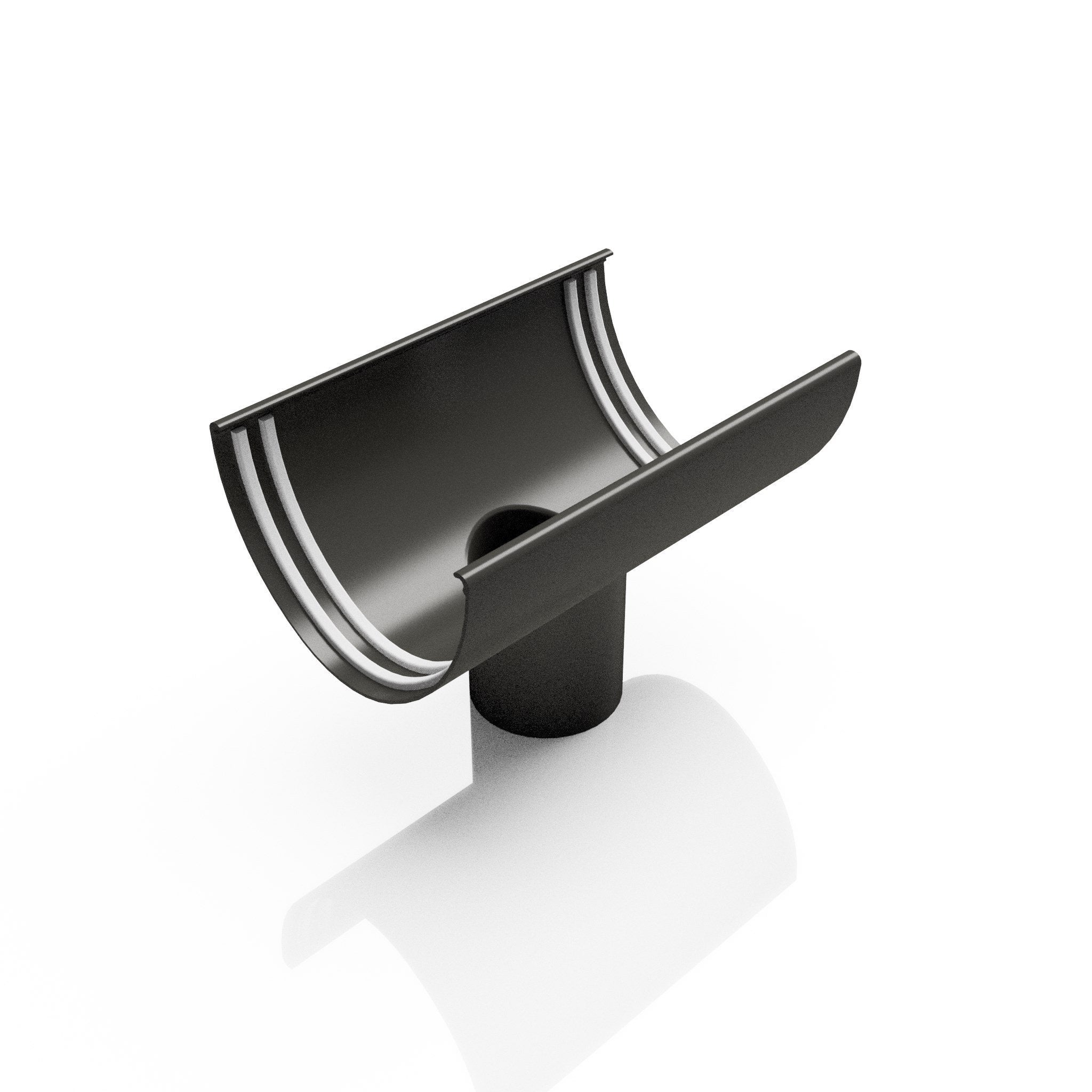 GD8 - DEEPFLOW GUTTER OUTLET 63mm DIA - 130mm - Alugutter