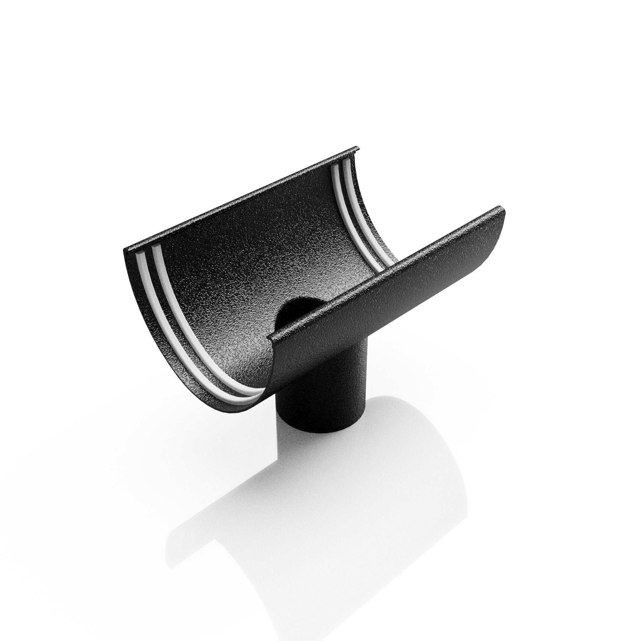 GD8 - DEEPFLOW GUTTER OUTLET 63mm DIA - 130mm - Alugutter