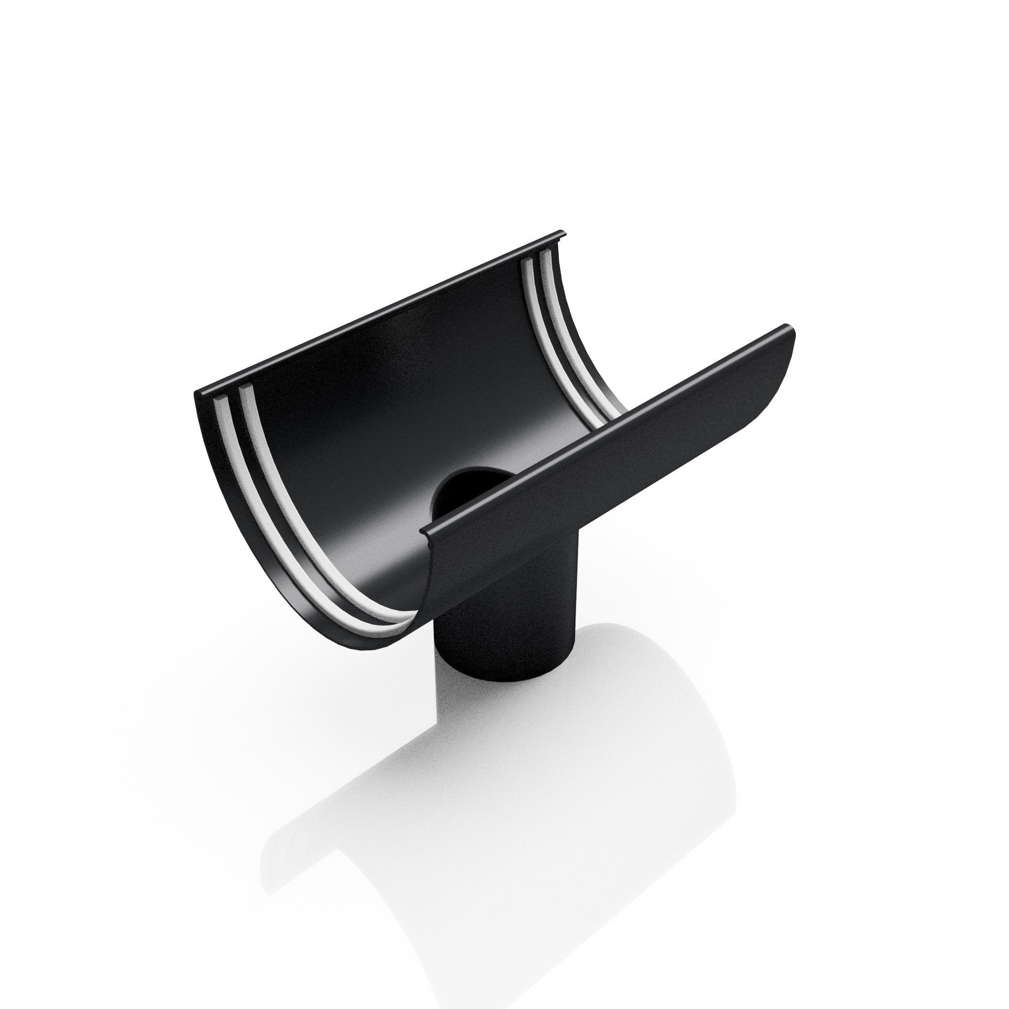 GD8 - DEEPFLOW GUTTER OUTLET 63mm DIA - 130mm - Alugutter