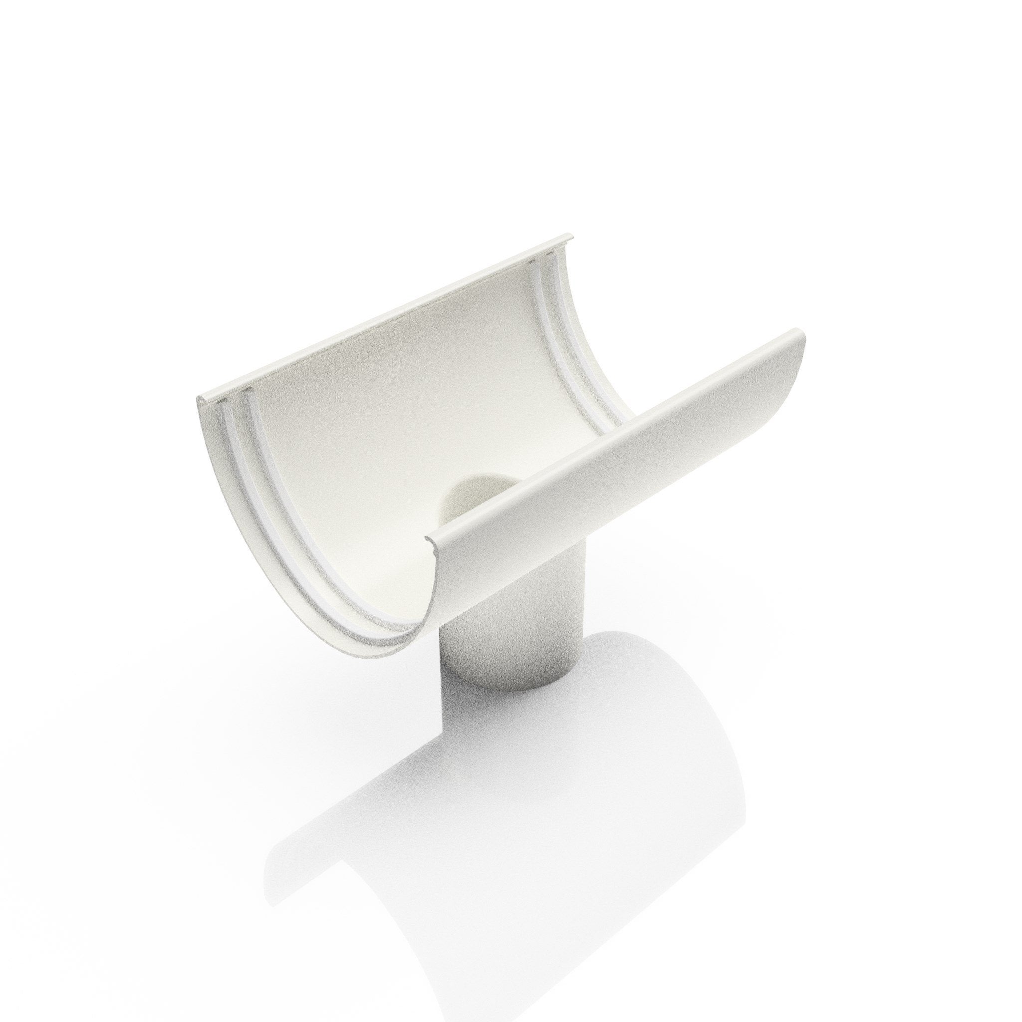 GD8 - DEEPFLOW GUTTER OUTLET 63mm DIA - 130mm - Alugutter