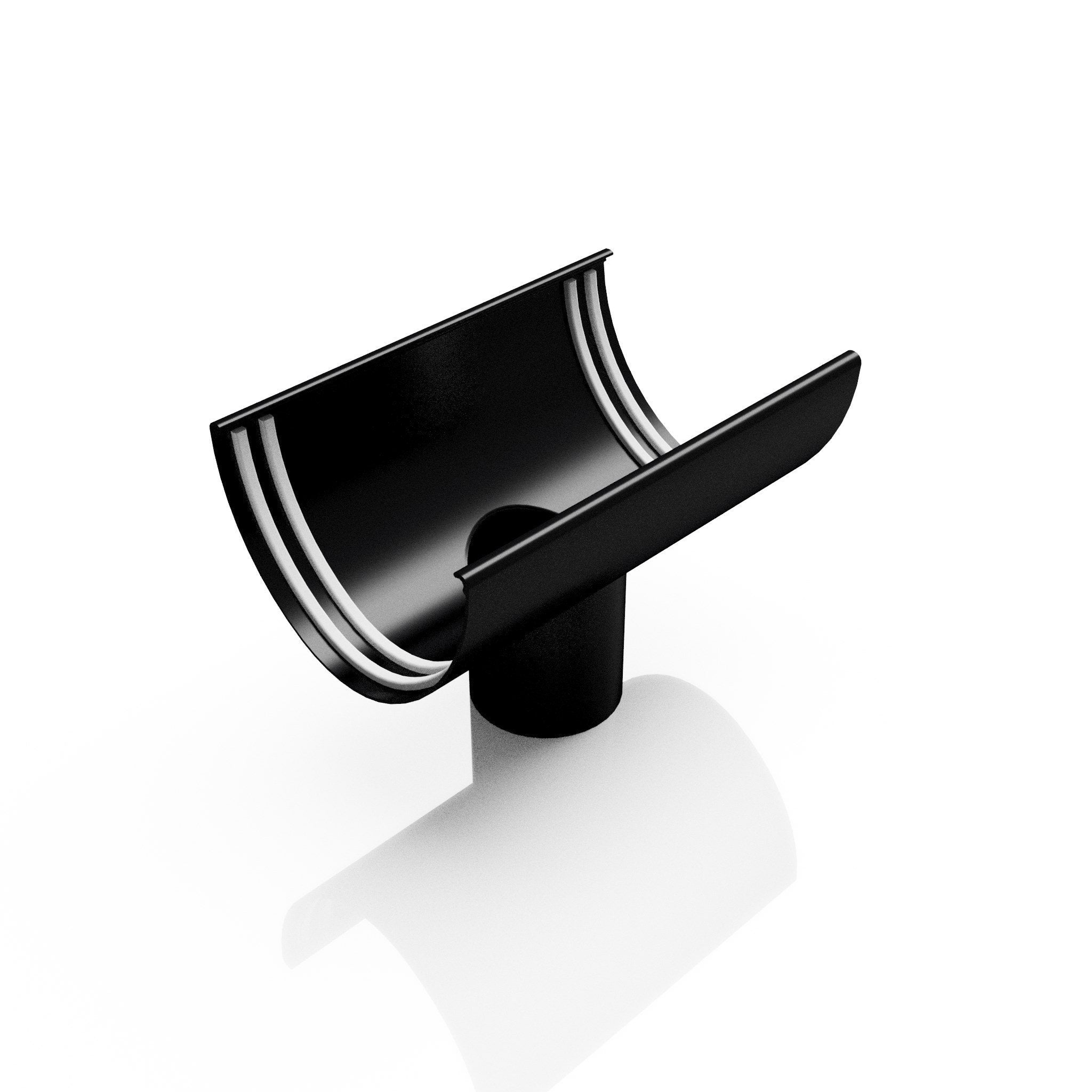 GD8 - DEEPFLOW GUTTER OUTLET 63mm DIA - 130mm - Alugutter