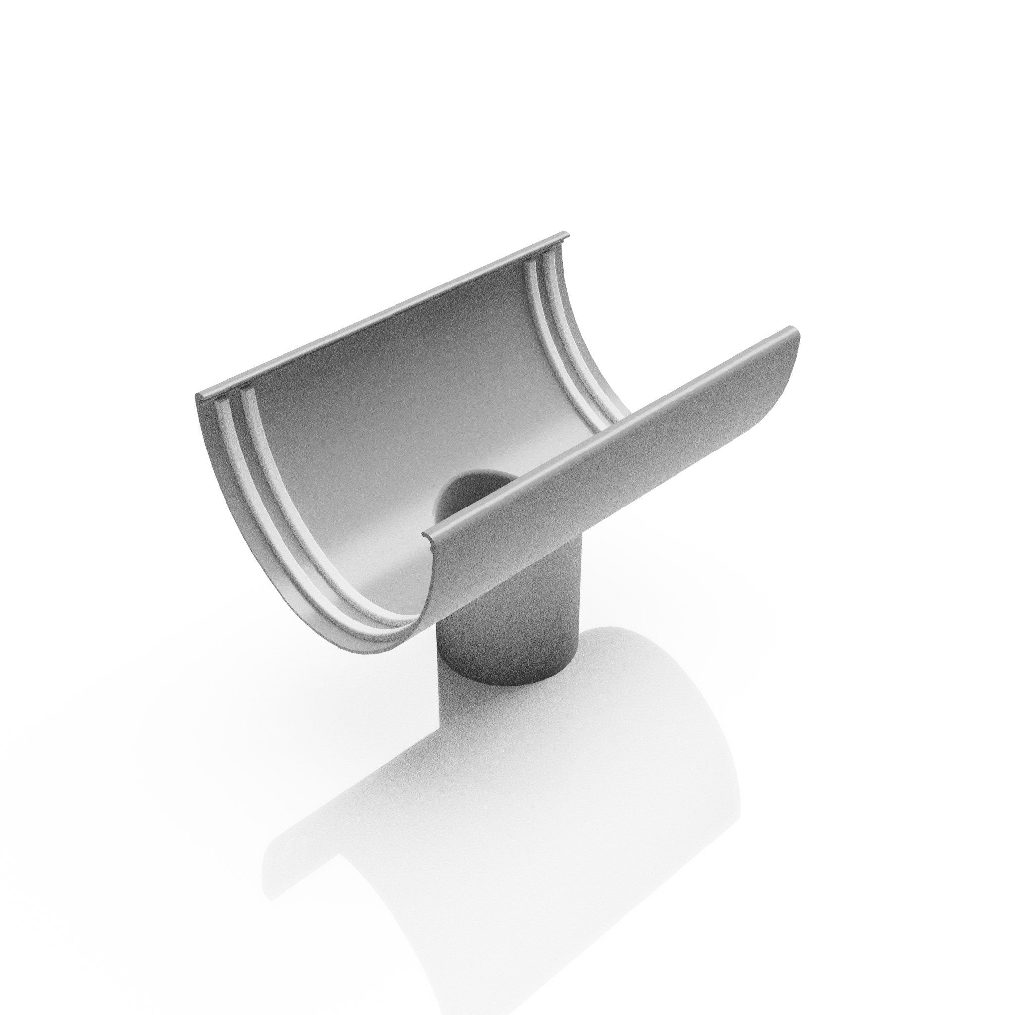 GD8 - DEEPFLOW GUTTER OUTLET 63mm DIA - 130mm - Alugutter