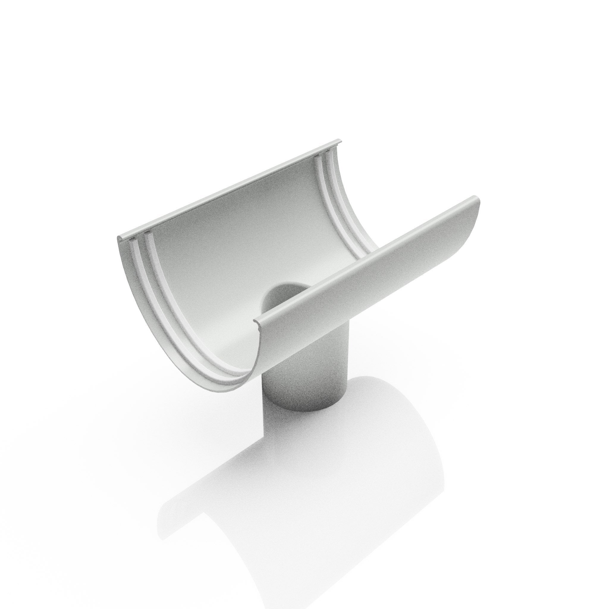 GD8 - DEEPFLOW GUTTER OUTLET 63mm DIA - 130mm - Alugutter