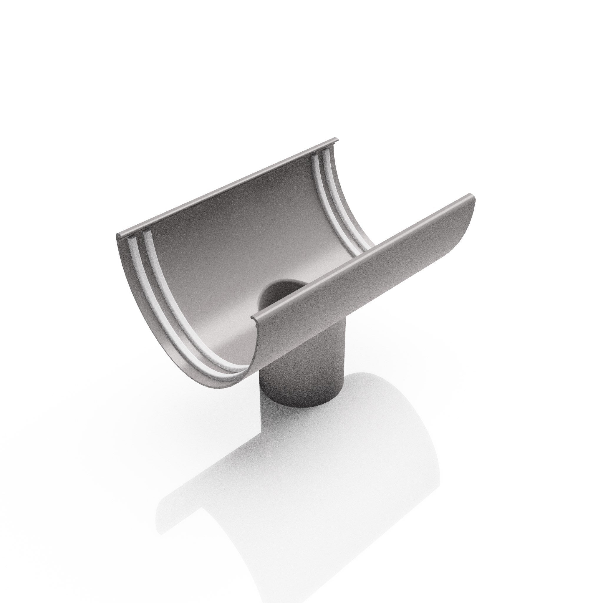 GD8 - DEEPFLOW GUTTER OUTLET 63mm DIA - 130mm - Alugutter