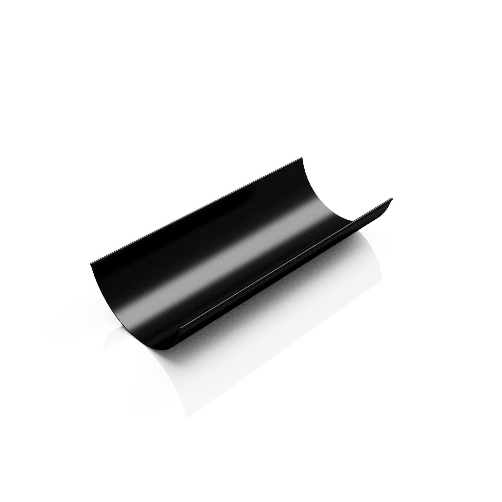 GHR1 - HALF ROUND ALUMINIUM GUTTER LENGTH - 125mm x 3m - RAL 9005 black - Alugutter