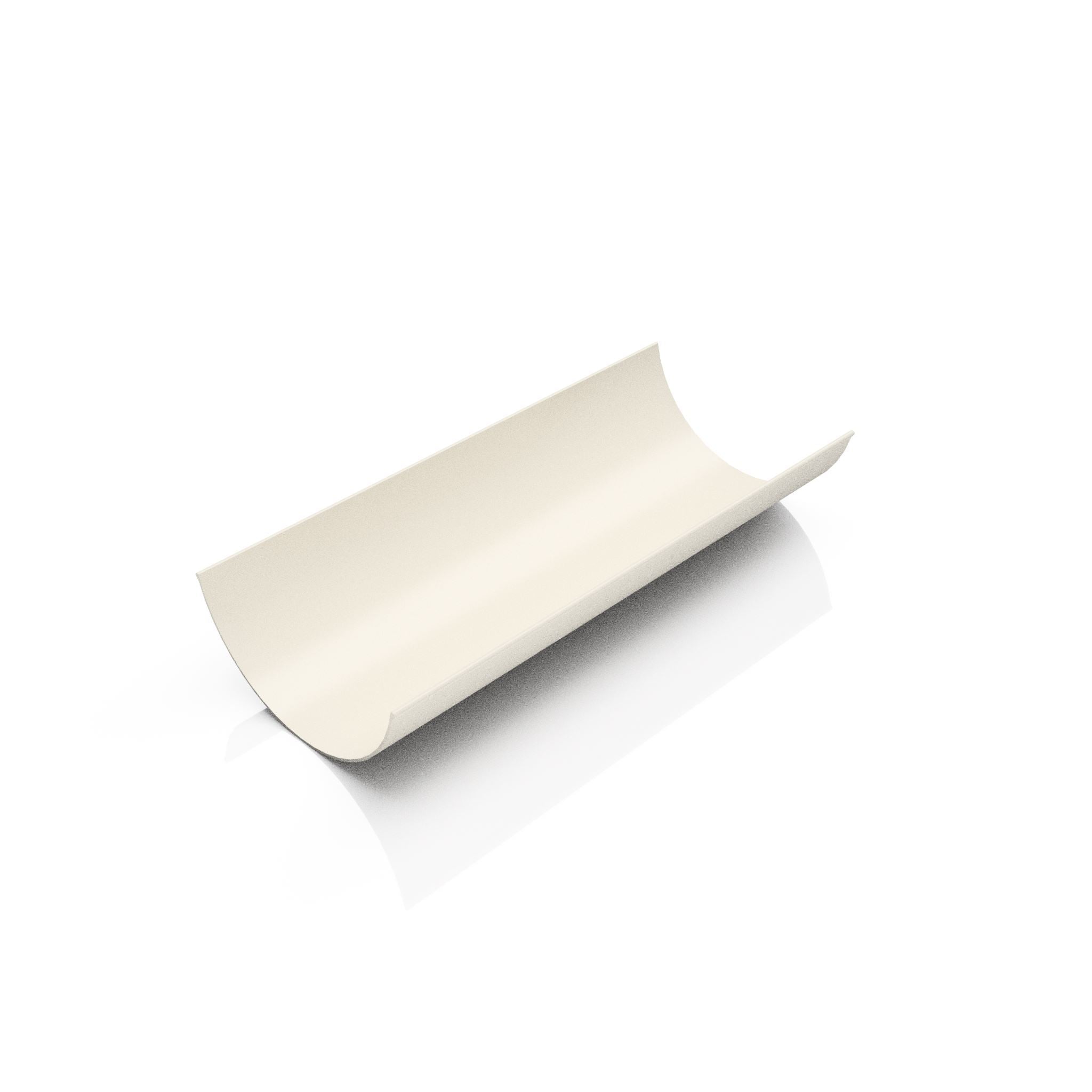 GHR1 - HALF ROUND ALUMINIUM GUTTER LENGTH - 125mm x 3m - RAL 9010 - Alugutter