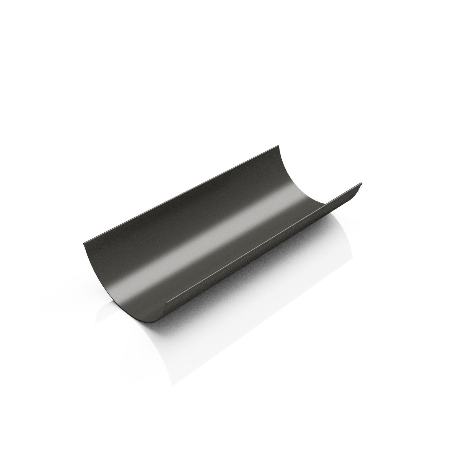 GHR1 - HALF ROUND ALUMINIUM GUTTER LENGTH - 125mm x 3m - RAL 7022 - Alugutter