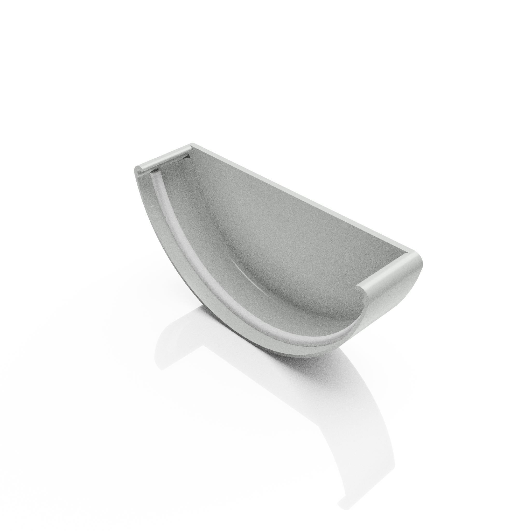 GHR10 - HALF ROUND GUTTER STOP END - 125mm - Alugutter