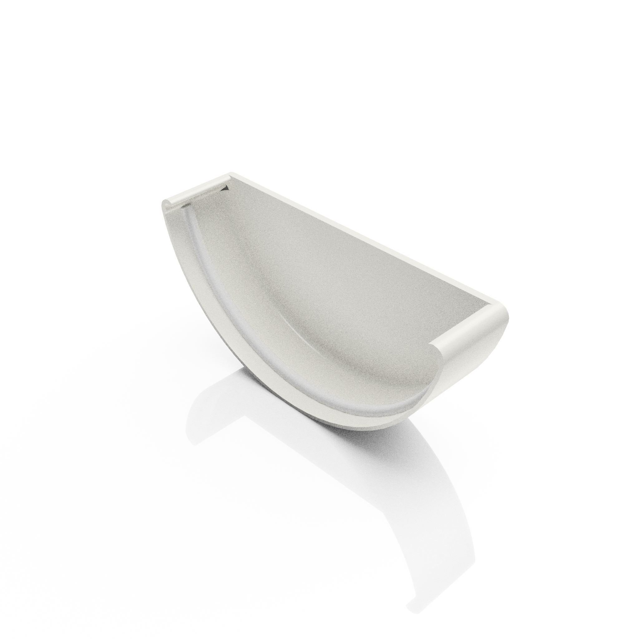 GHR10 - HALF ROUND GUTTER STOP END - 125mm - Alugutter